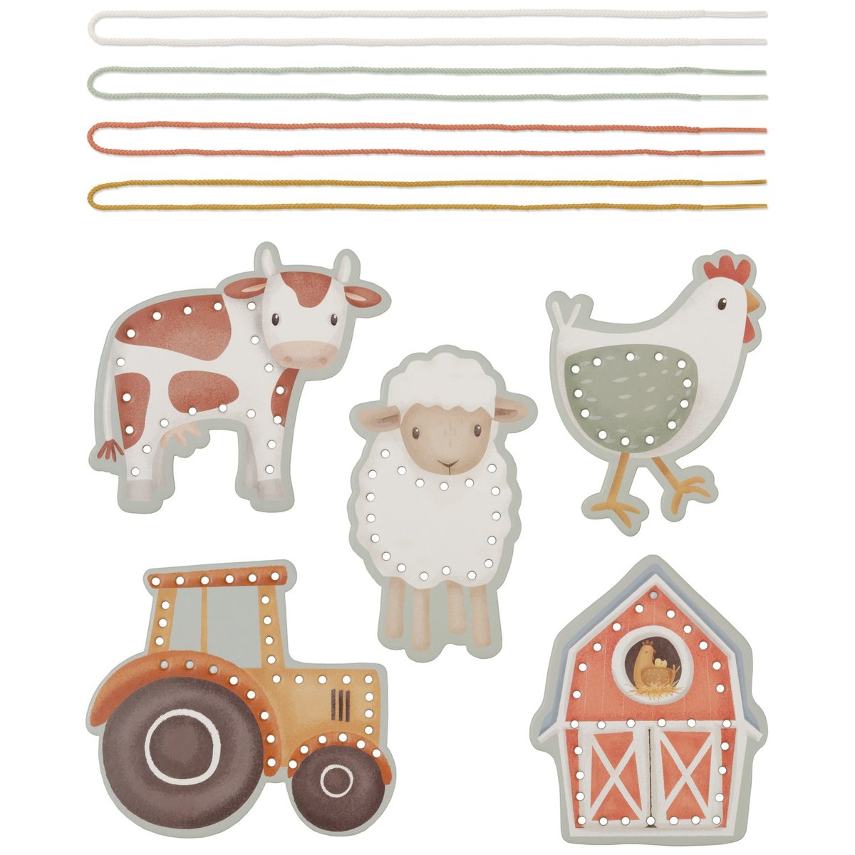 Cartes à lacer multicolore, LITTLE DUTCH