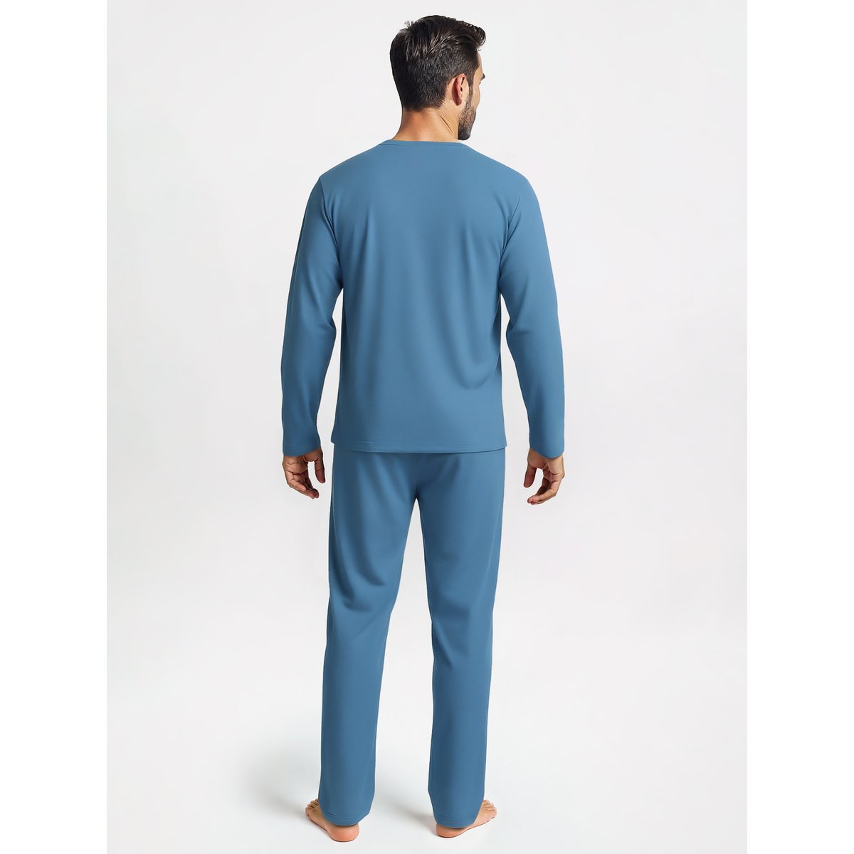 Pyjama manches longues Coton NIGHTWEAR XTRA bleu de paris, CALIDA