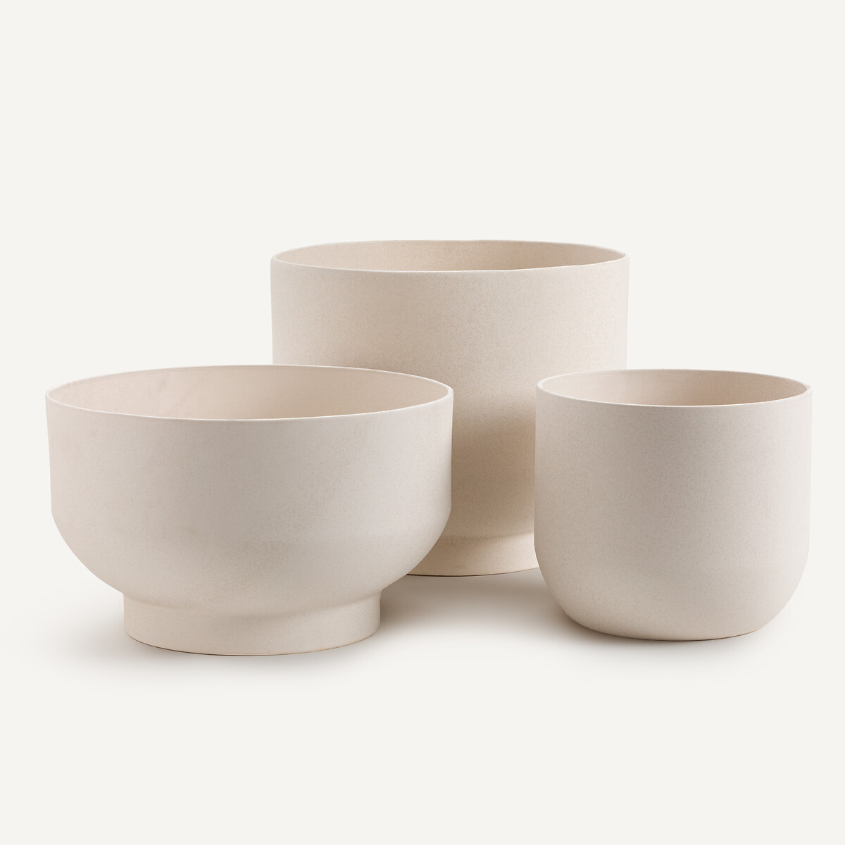Cache pot en faïence hauteur 33 cm, Florian blanc, AM.PM