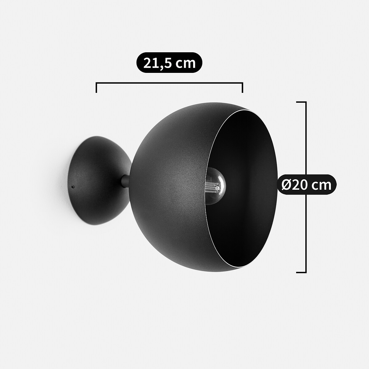 Applique orientable en métal fer, Zinor noir, LA REDOUTE INTERIEURS