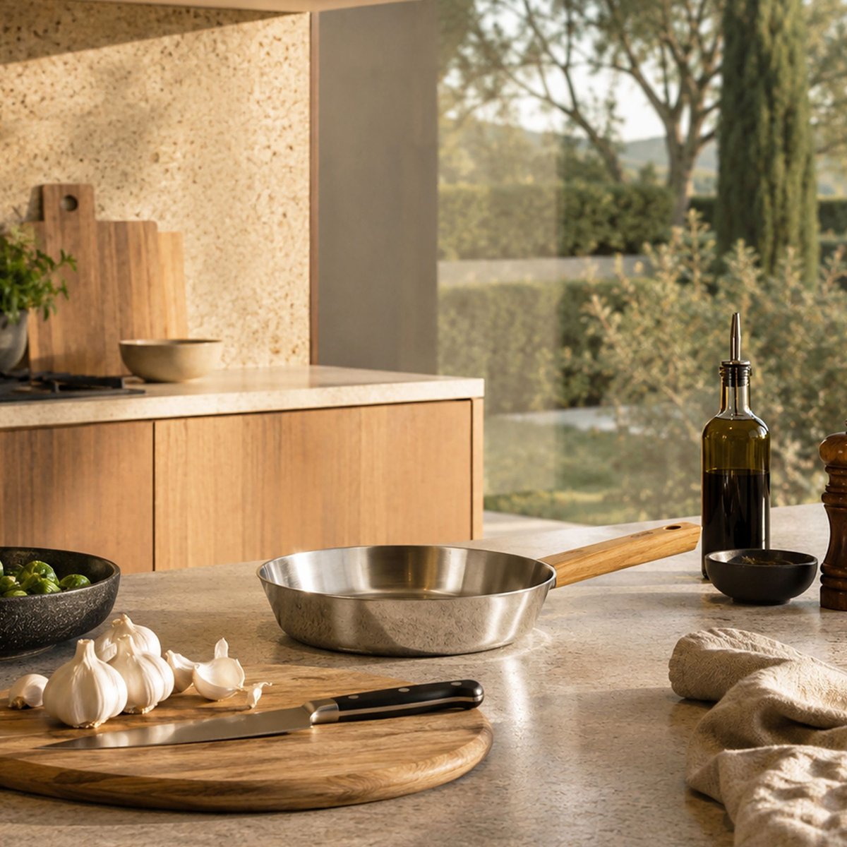 Poêle 20cm en acier inoxydable, ECTOR inox-naturel, OGO LIVING