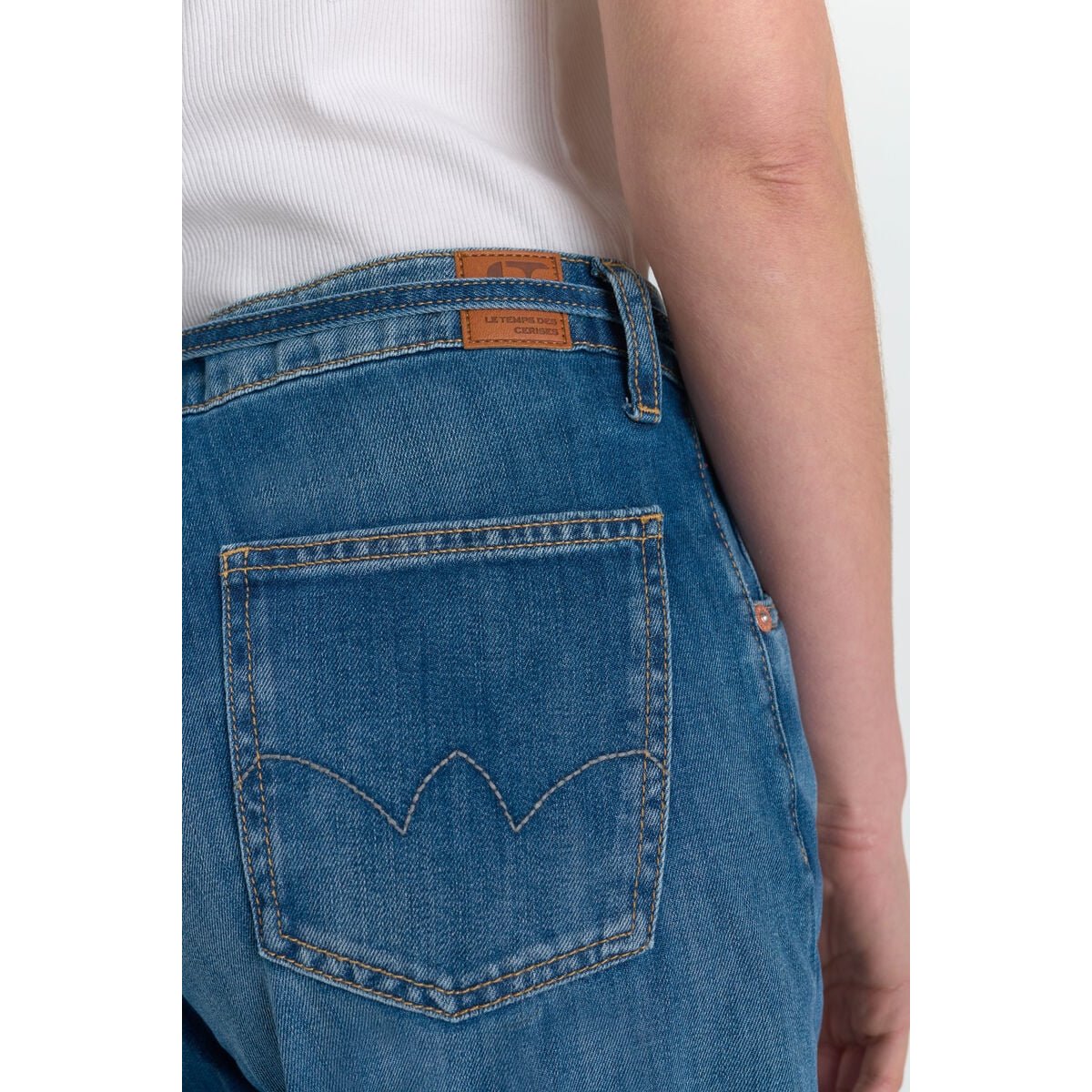 Jeans loose, large wide leg , longueur 34 blue, LE TEMPS DES CERISES
