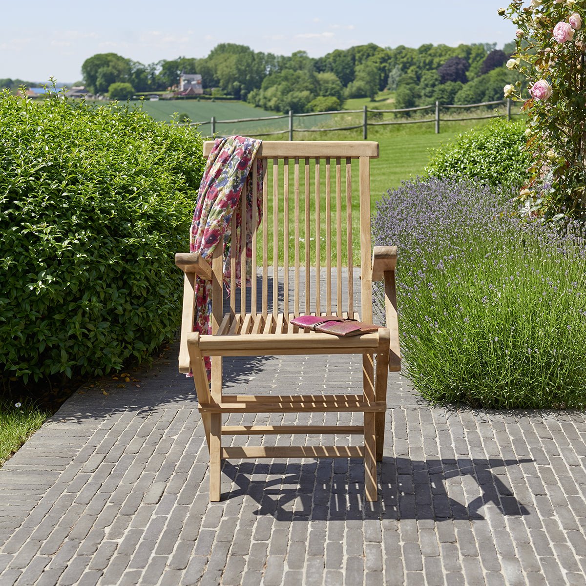 Fauteuil de jardin en teck massif pliant  MIDLAND naturel, BERAH GETAH