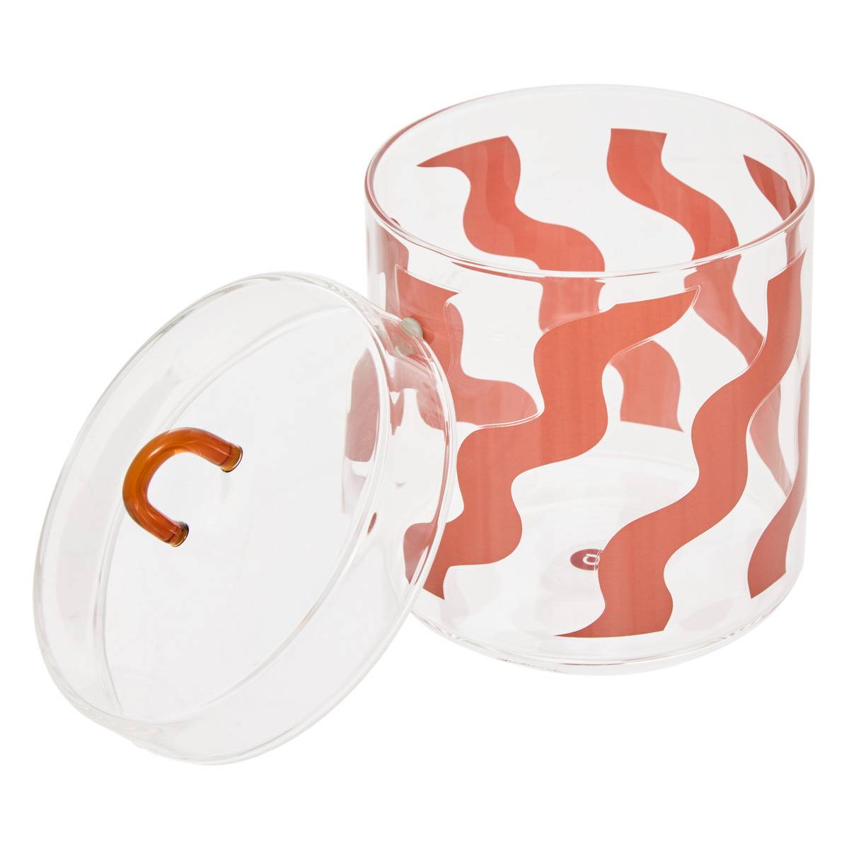 Lot de 3 boîtes déco rondes en verre HOMY transparent, ATMOSPHERA