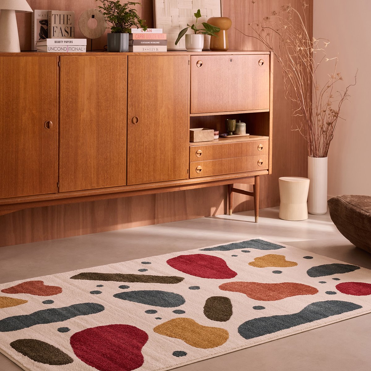 Tapis intérieur motif artistique EUPHORIA multicolore, NAZAR RUGS