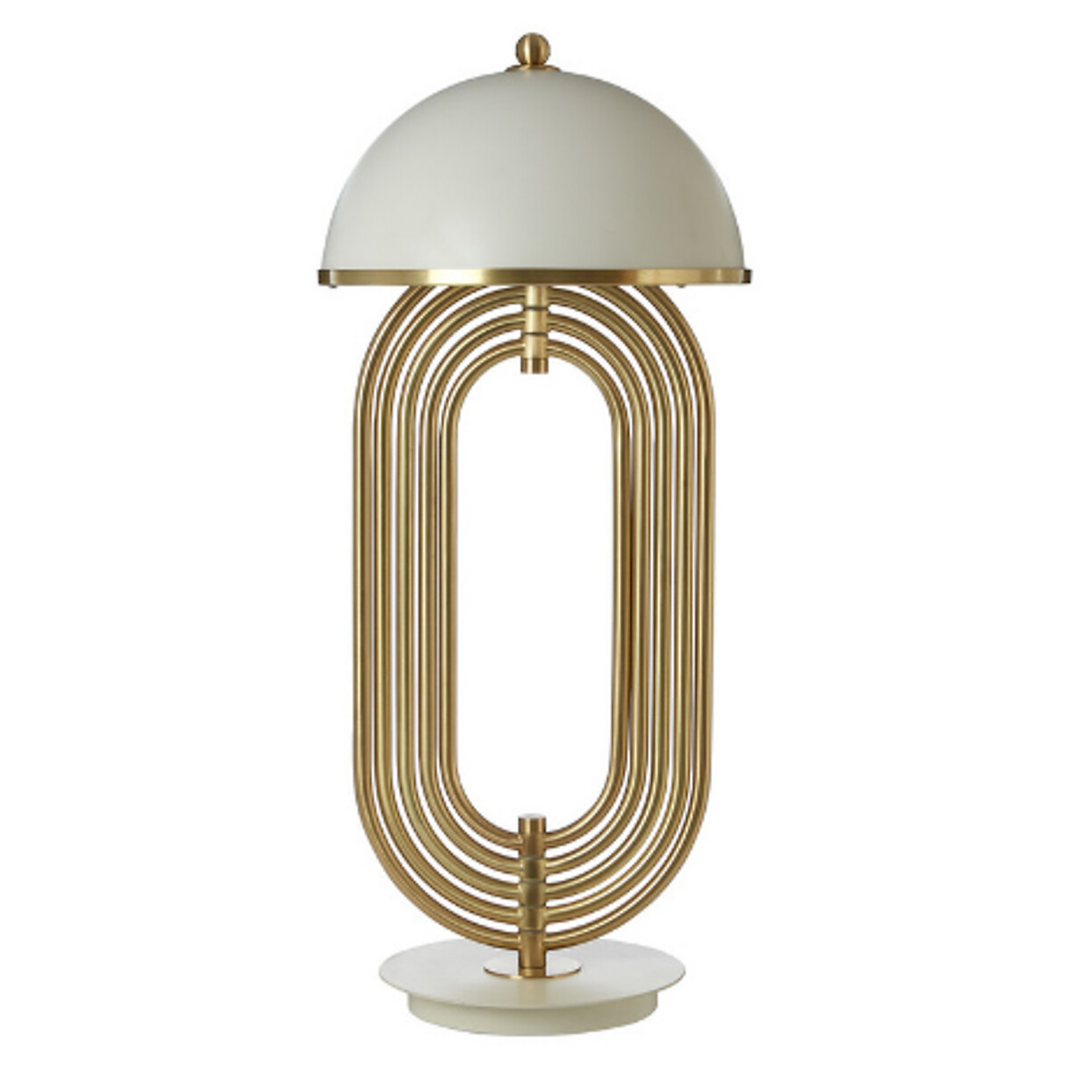 Metro Art Deco Style Domed Table Lamp white, FIFTY FIVE SOUTH