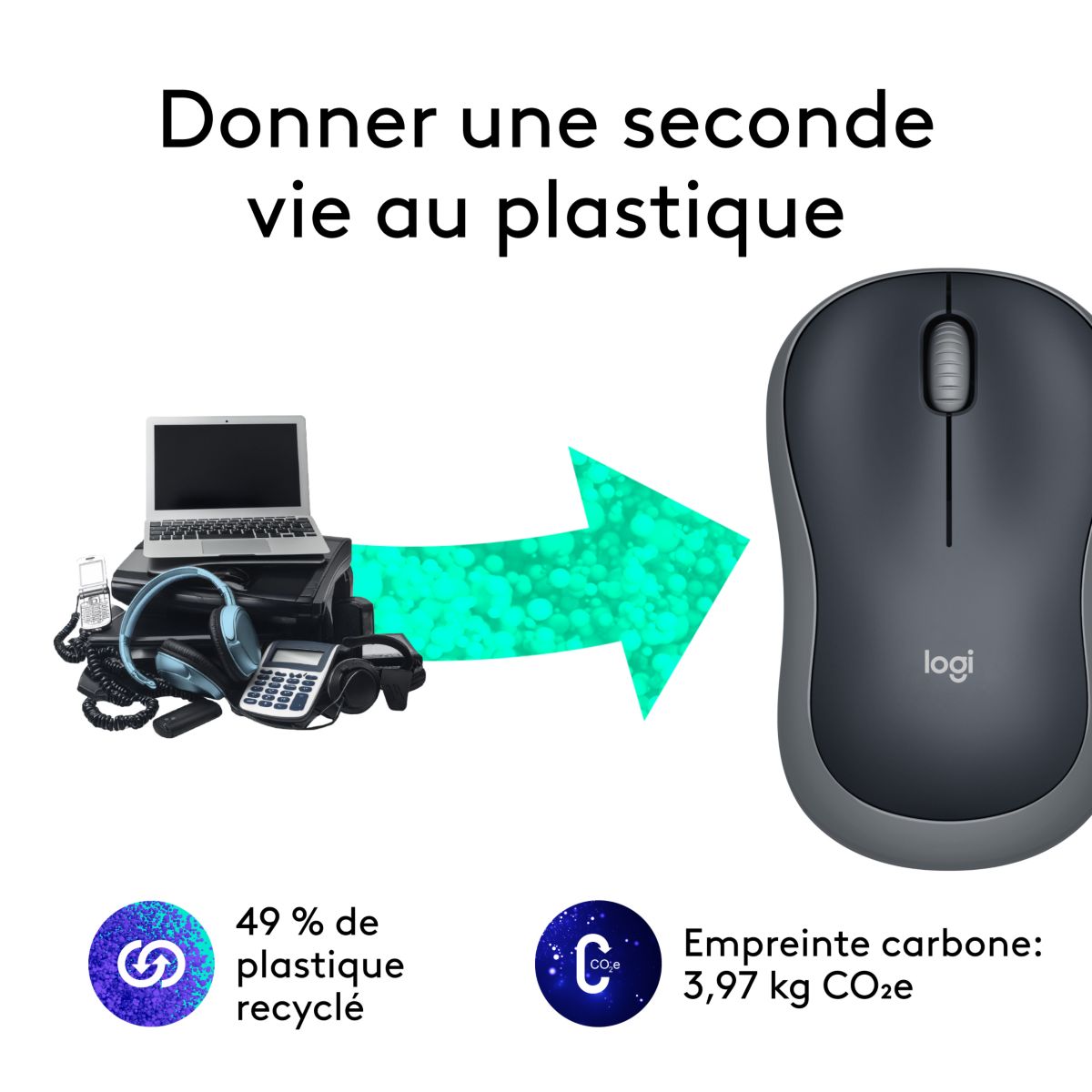 Souris sans fil M185 Swift Grey gris, LOGITECH
