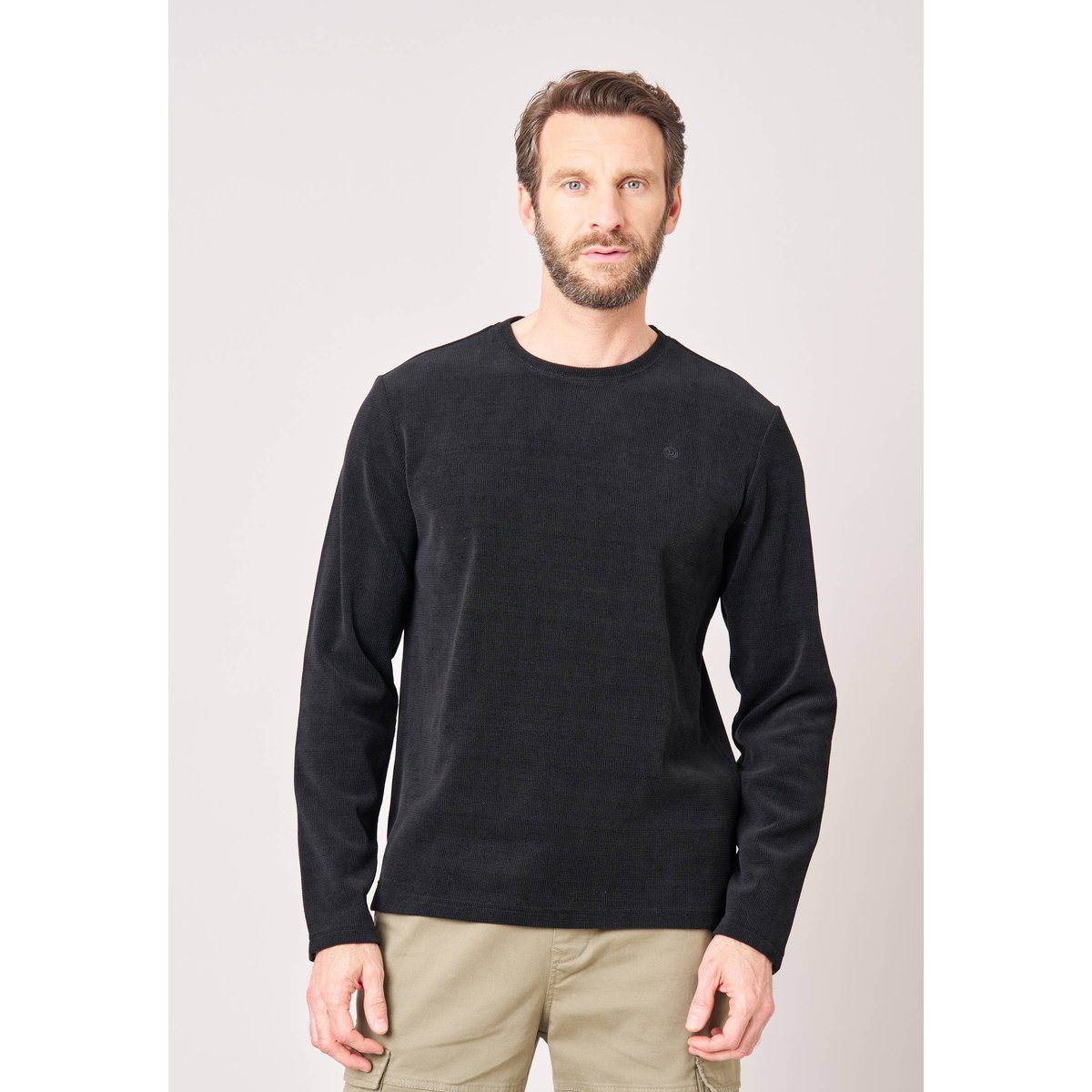 T-shirt regular homme uni DRAKAR black, DEELUXE