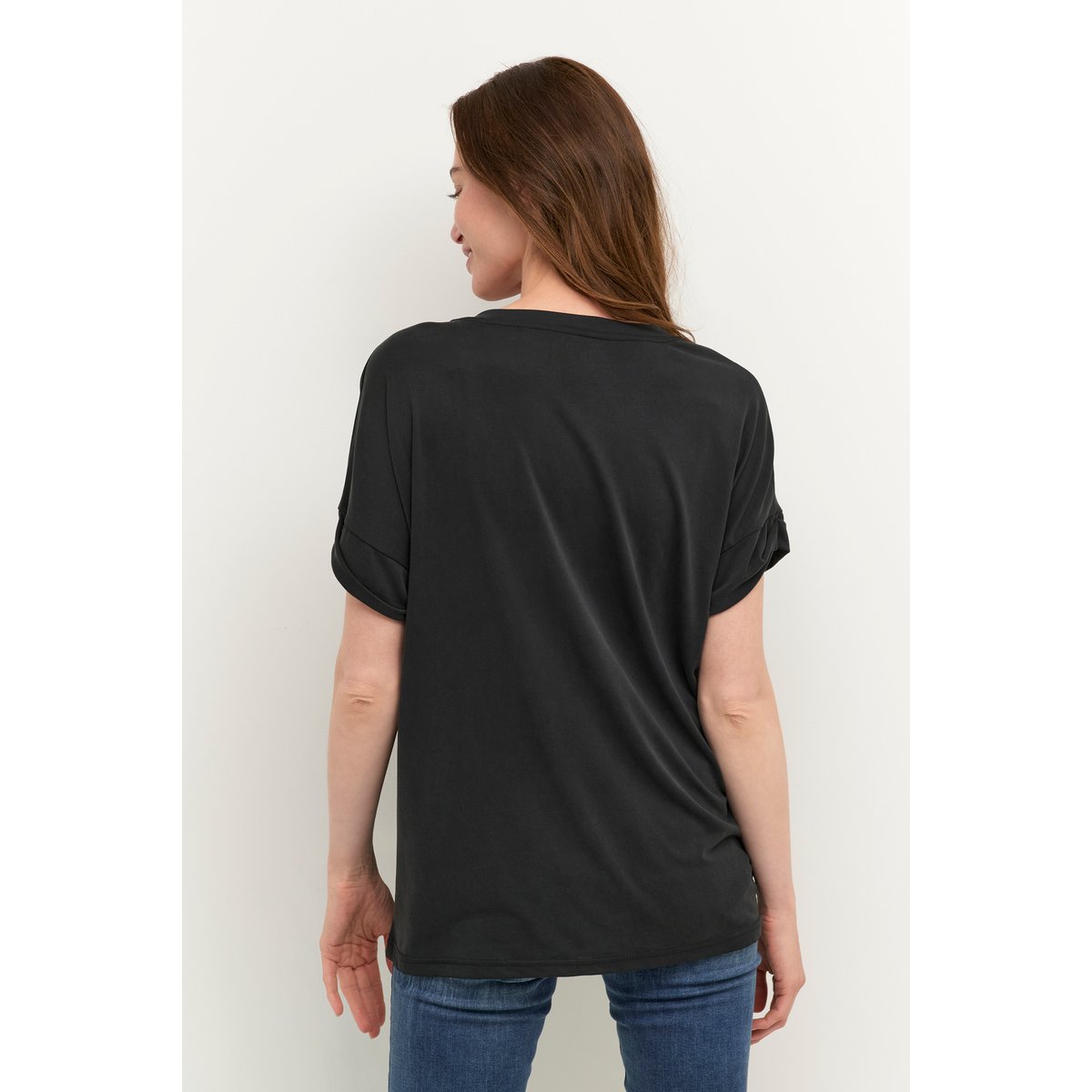 T-shirt noir black wash, CULTURE