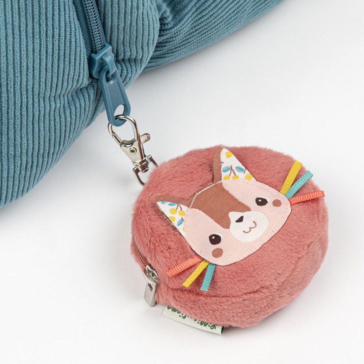 Porte-monnaie pour enfant Jeanne le chat rose, LILLIPUTIENS