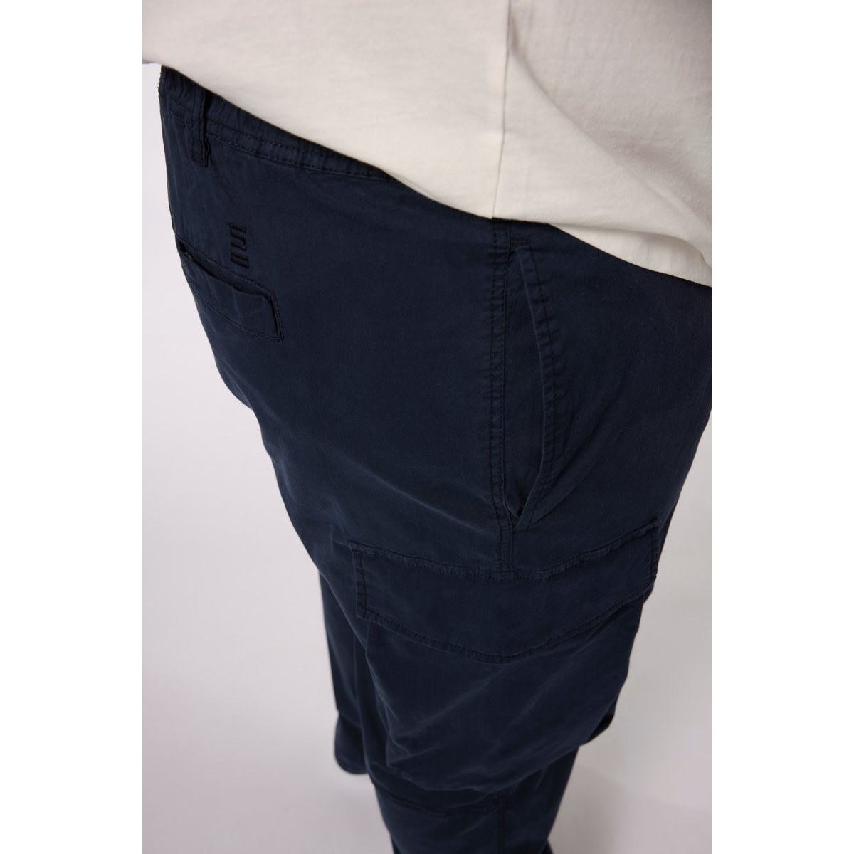 Pantalon cargo, spécial ventre fort marine foncé, STHUGE