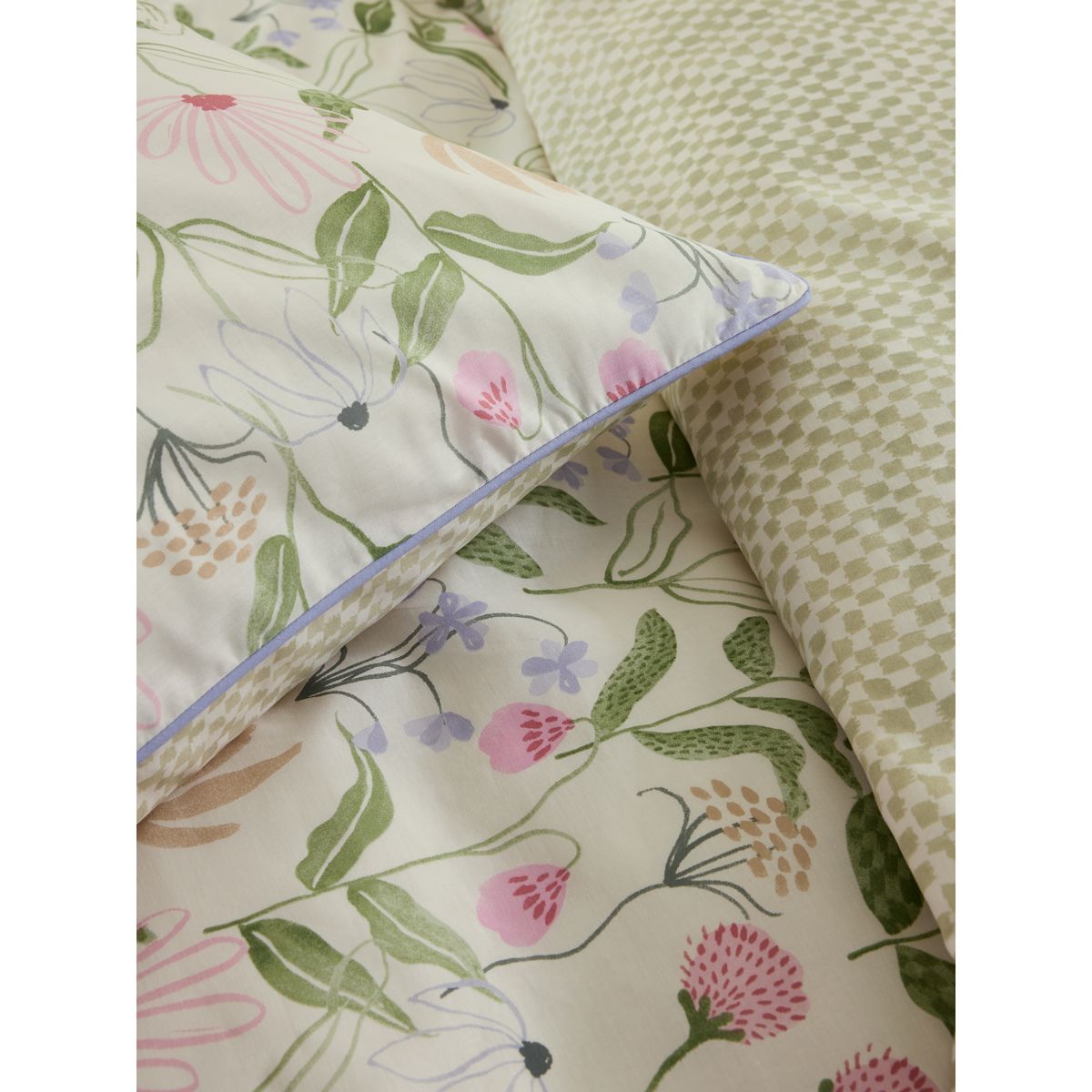 Housse de couette et taie d'oreiller à damier multi-couleurs, NEXT