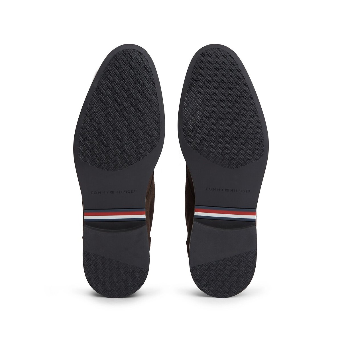 Botas com atacadores, em pele camurça castanho escuro, TOMMY HILFIGER