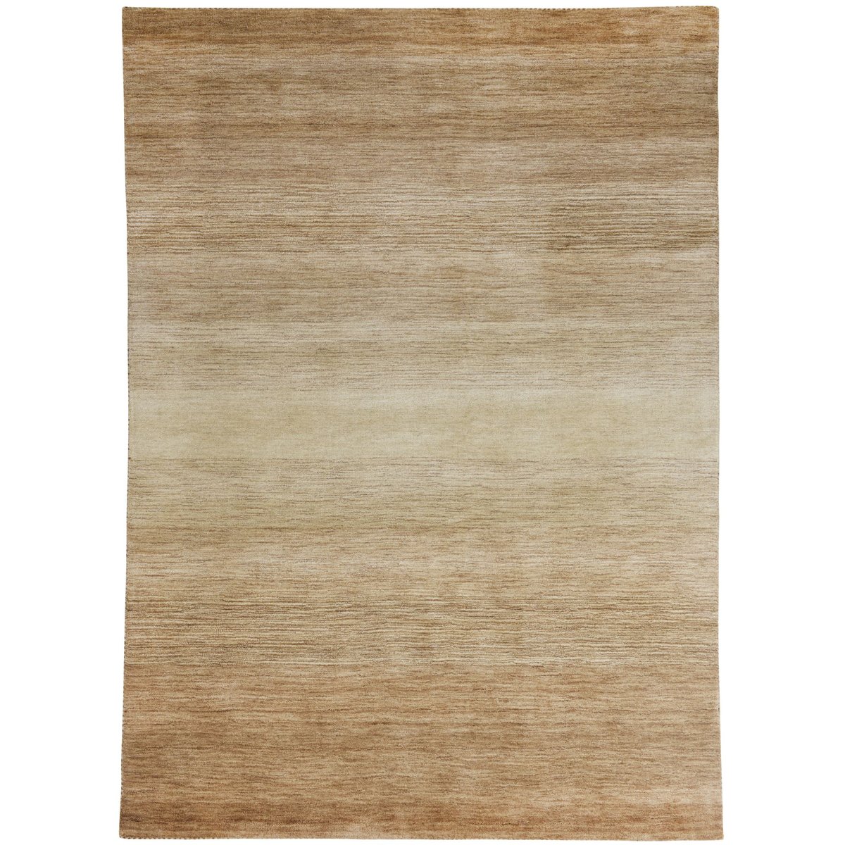 Tapis salon Haltu Vario tissé main en laine marron / creme, THEKO