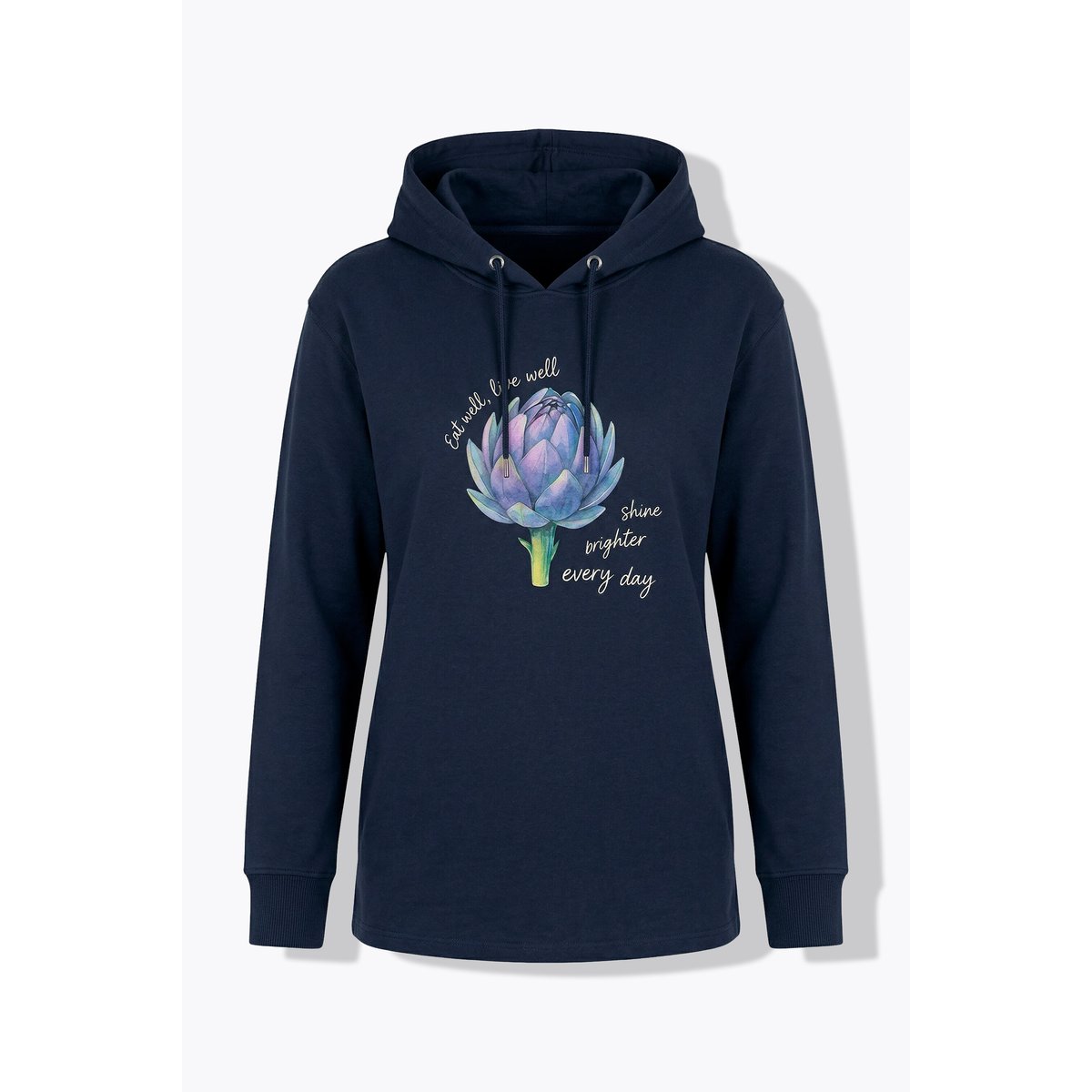 Sweat-shirt à capuche en coton bio marine, ULLA POPKEN