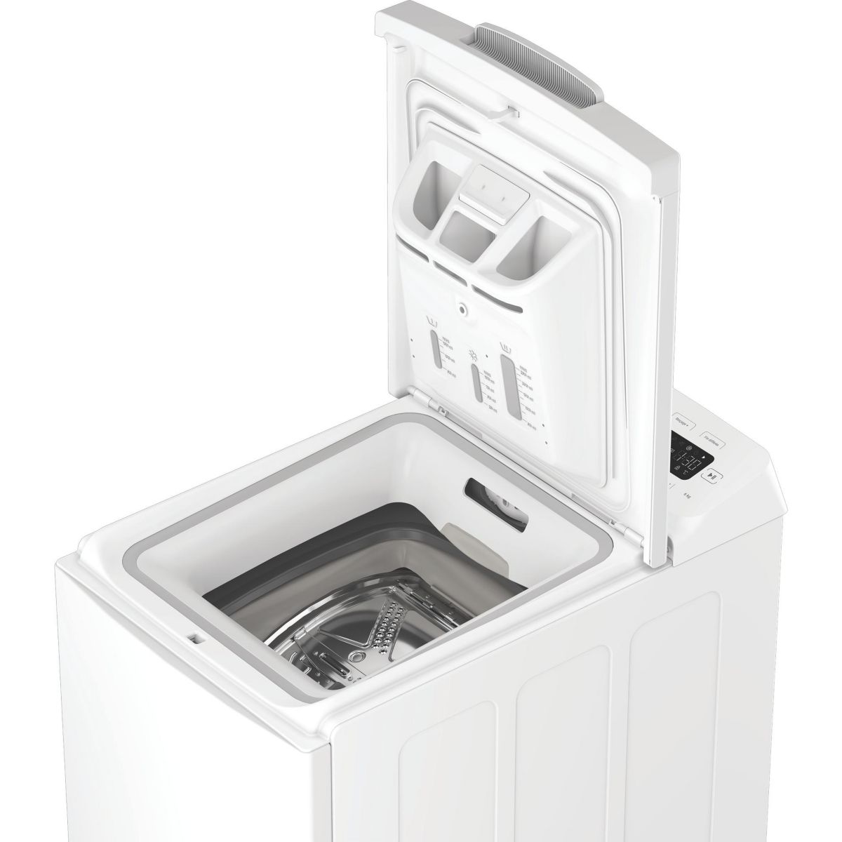 Lave linge top TIP621PUSH&GOFR - 6 kg - 1200 tr/min - Classe A - Moteur induction couleur unique, INDESIT