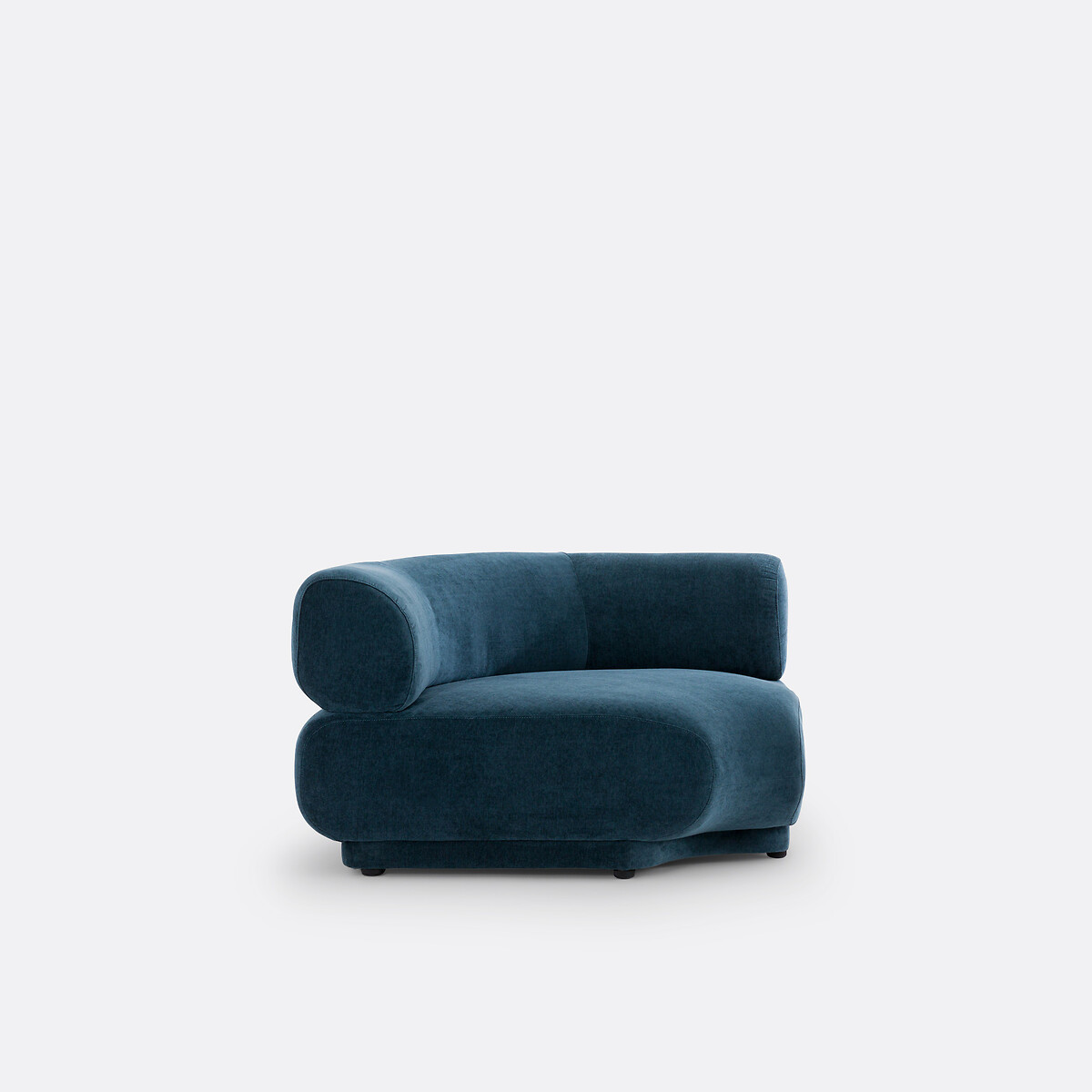 Sofá rinconero modular de terciopelo texturado, Teide azul , LA REDOUTE INTERIEURS