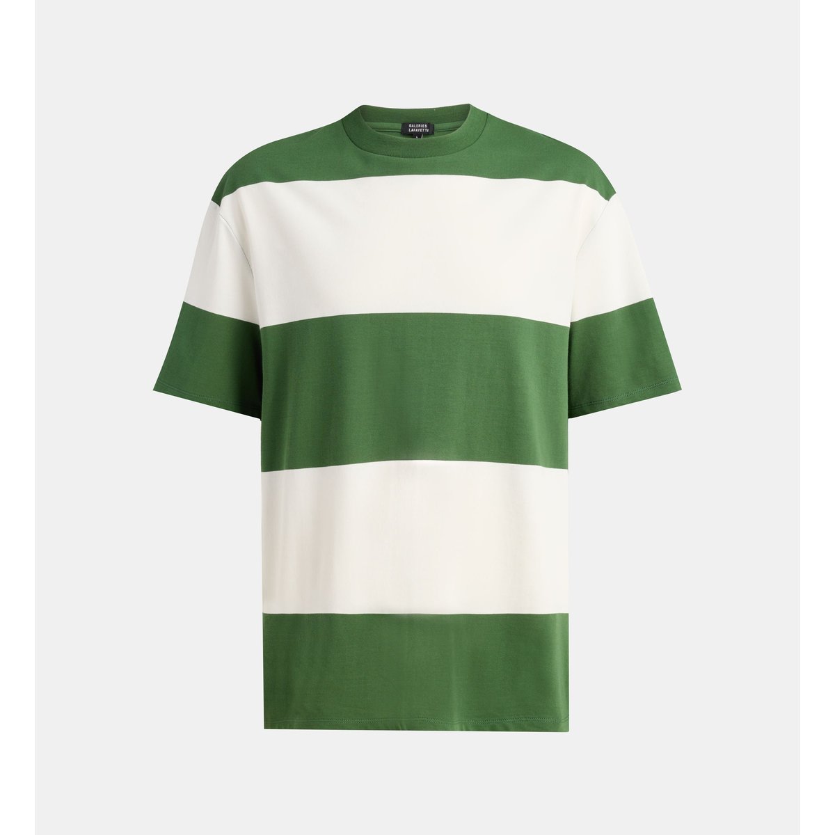 T-shirt tooray rayures coton bio blanc et vert, GALERIES LAFAYETTE