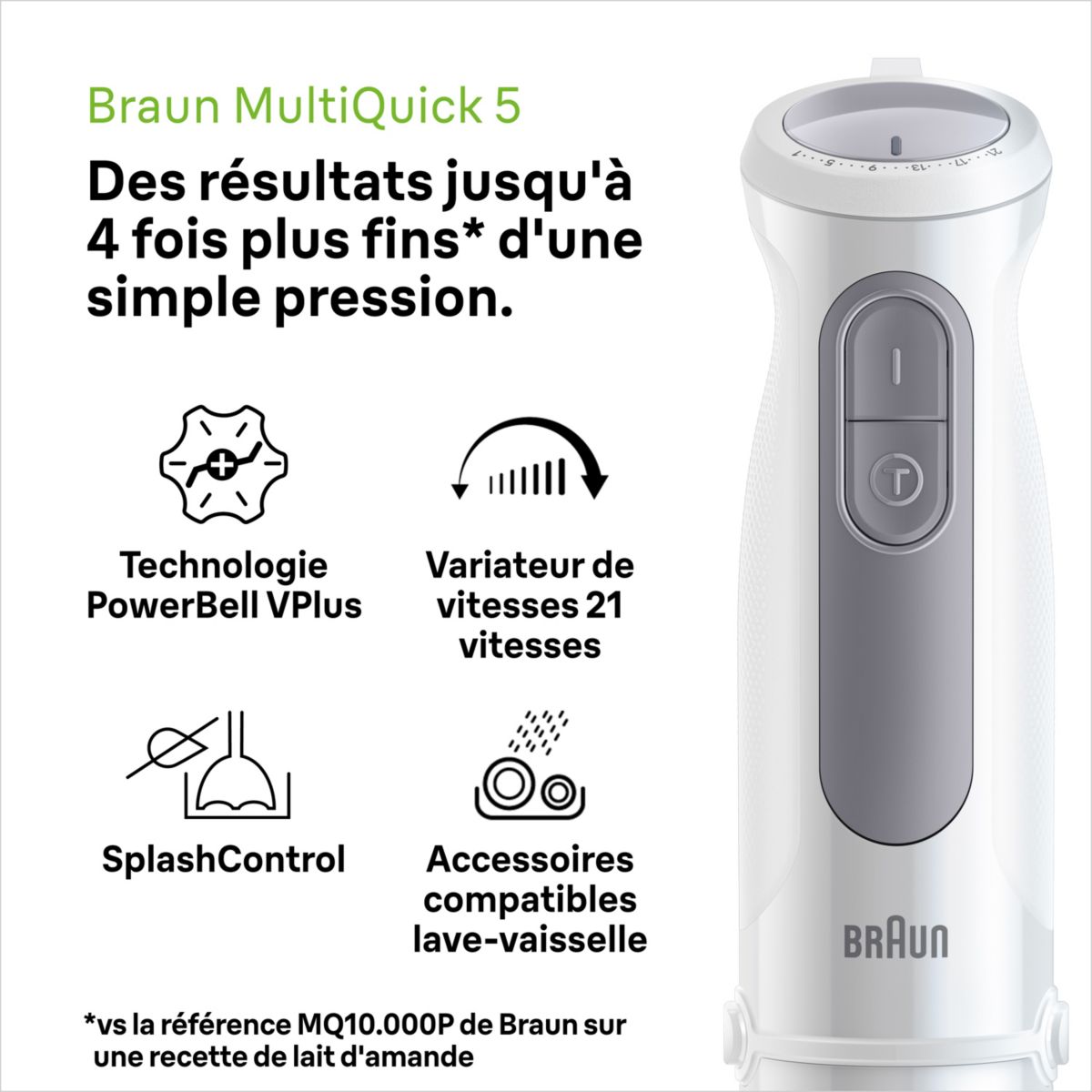 Mixeur plongeant MultiQuick 5 MQ50220M couleur unique, BRAUN