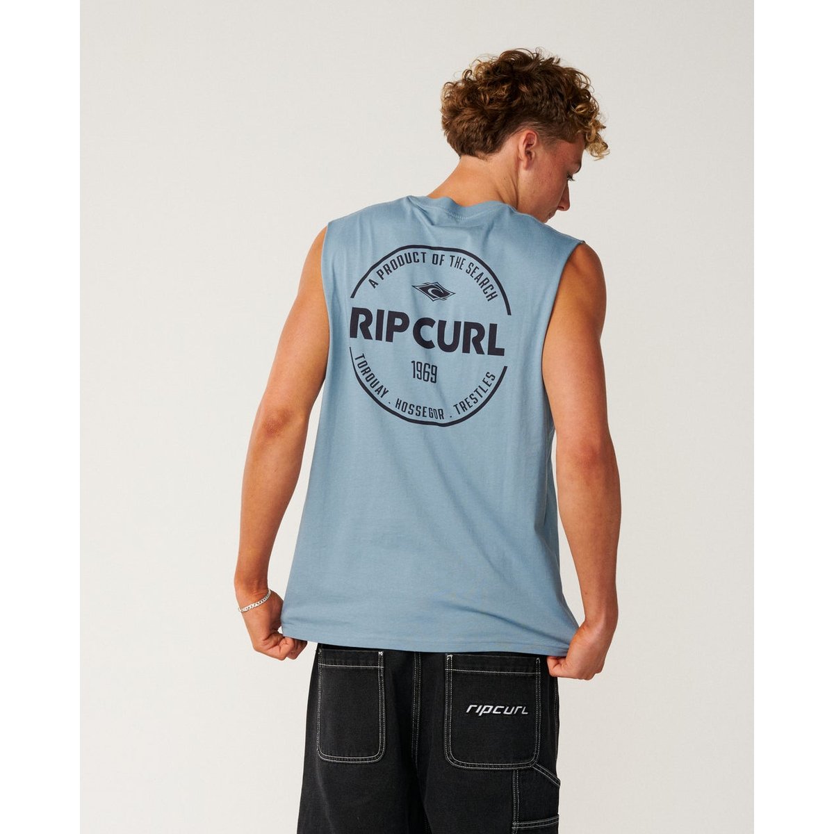 Débardeur STAPLE bleu citadel, RIP CURL