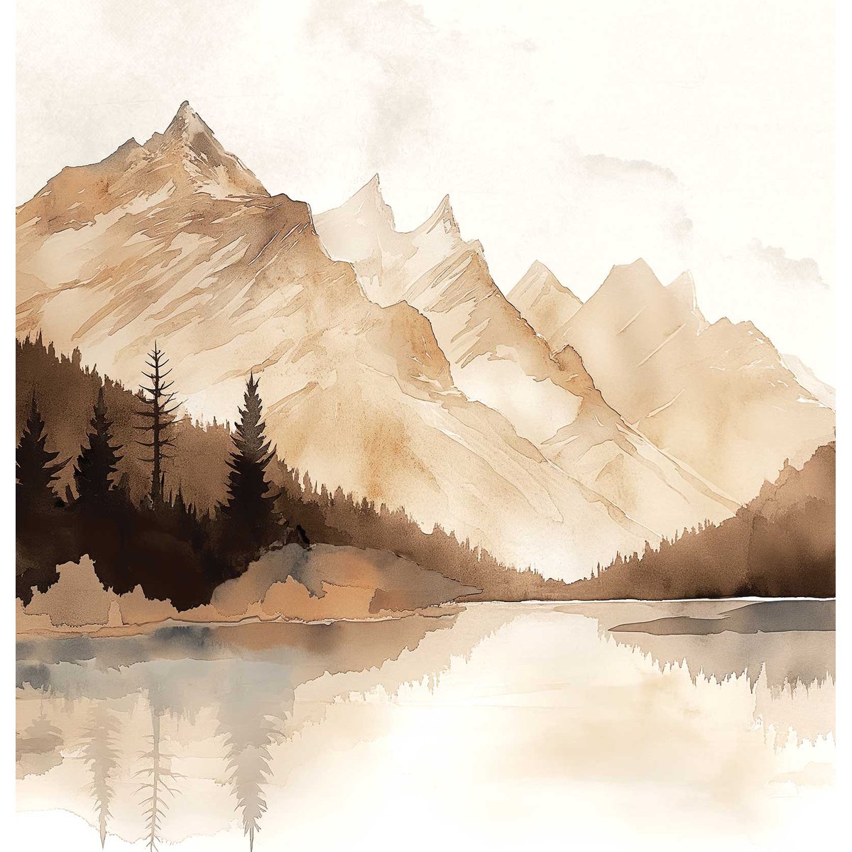 Papier peint montagne d'automne intissé, HEXOA
