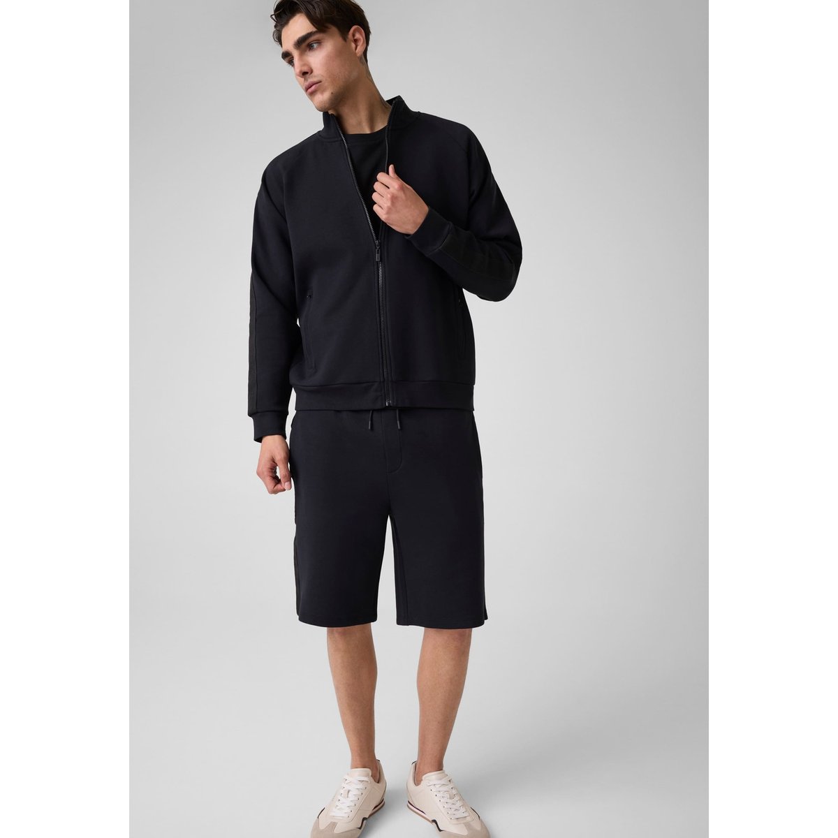 Sweatshirt Zippé Intégral noir, GUESS