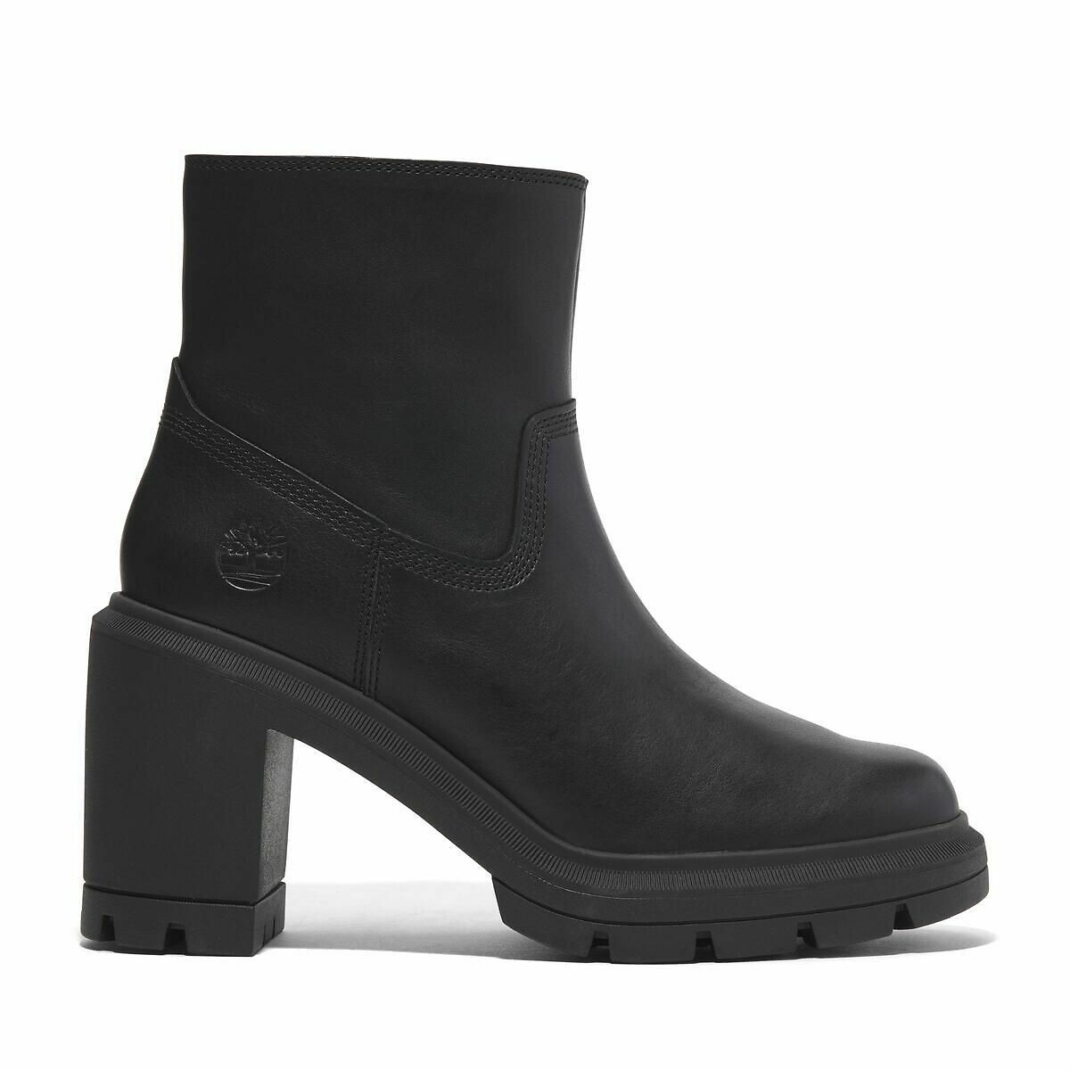 Boots cuir à talon Allington Heights noir, TIMBERLAND