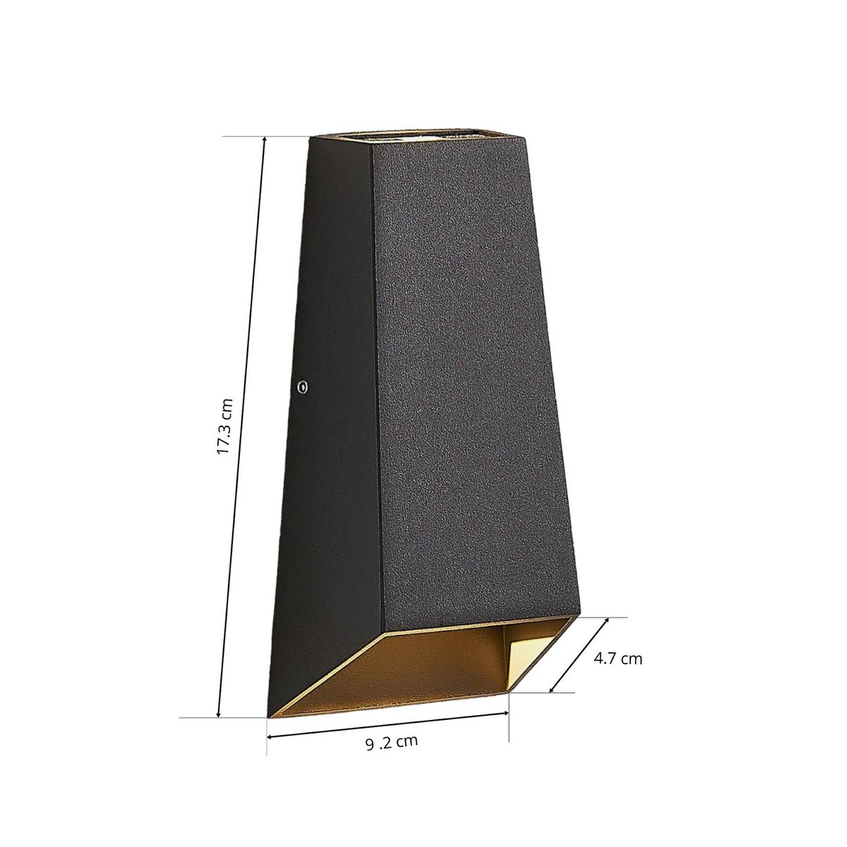 Applique extérieure en aluminium moderneLED gris foncé, LUCANDE