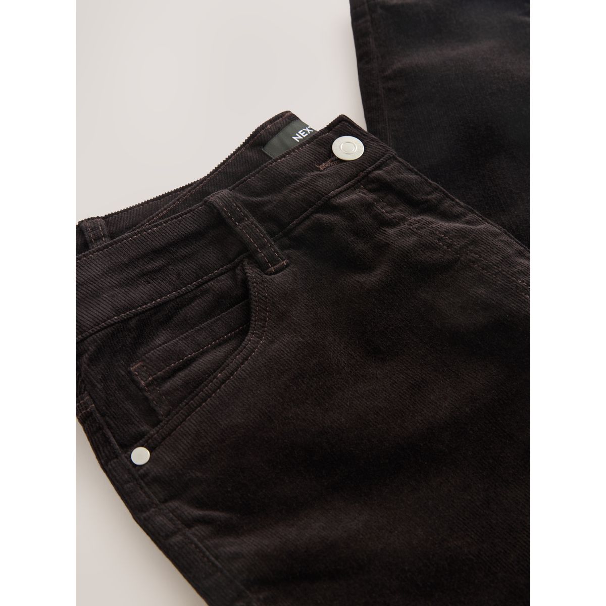 Pantalon skinny en velours côtelé marron chocolat, NEXT