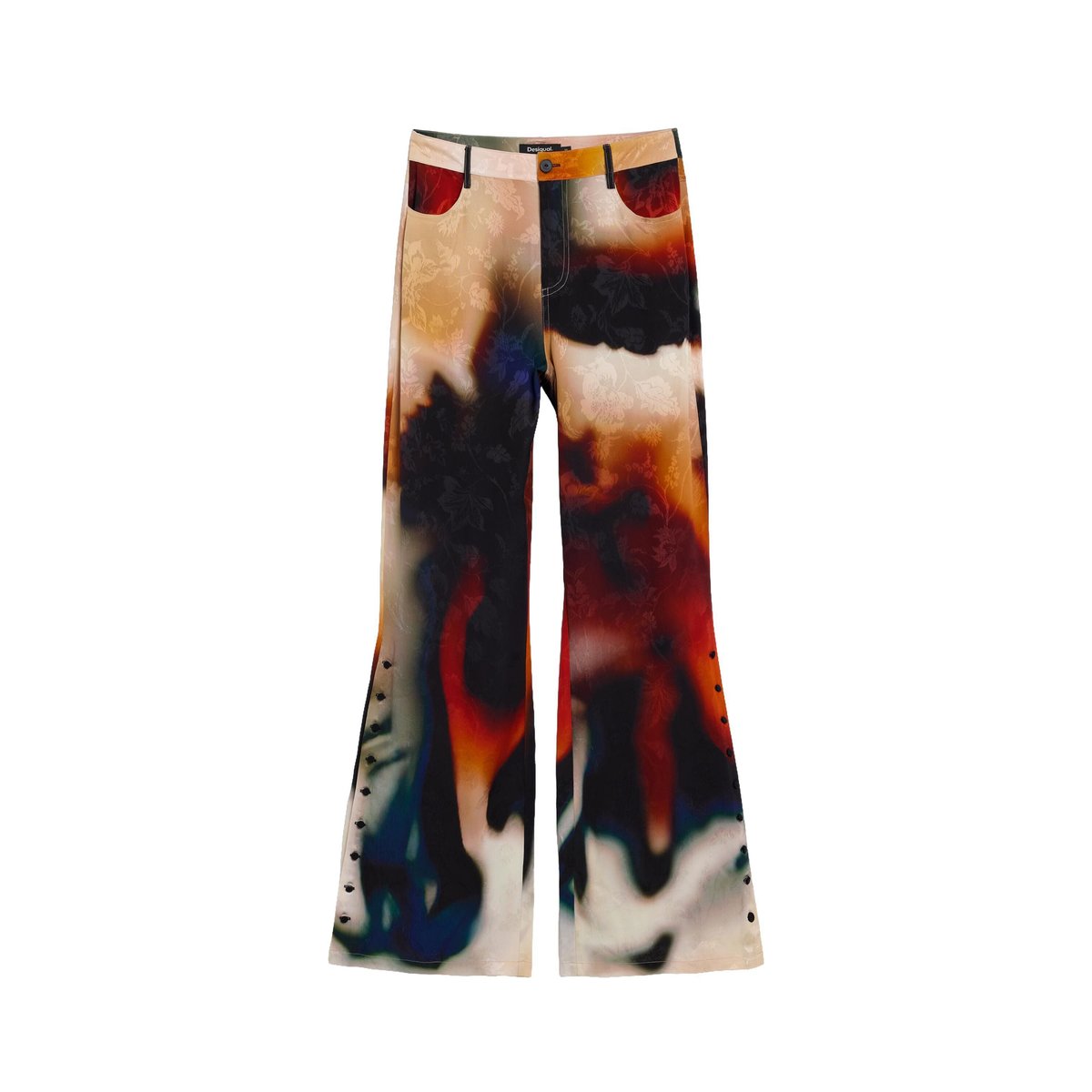Pantalon long imprimé noir, DESIGUAL