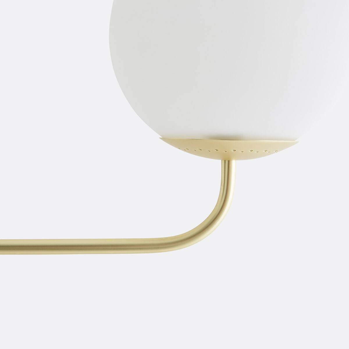 Suspension laiton et verre opaline, Moricio blanc, LA REDOUTE INTERIEURS