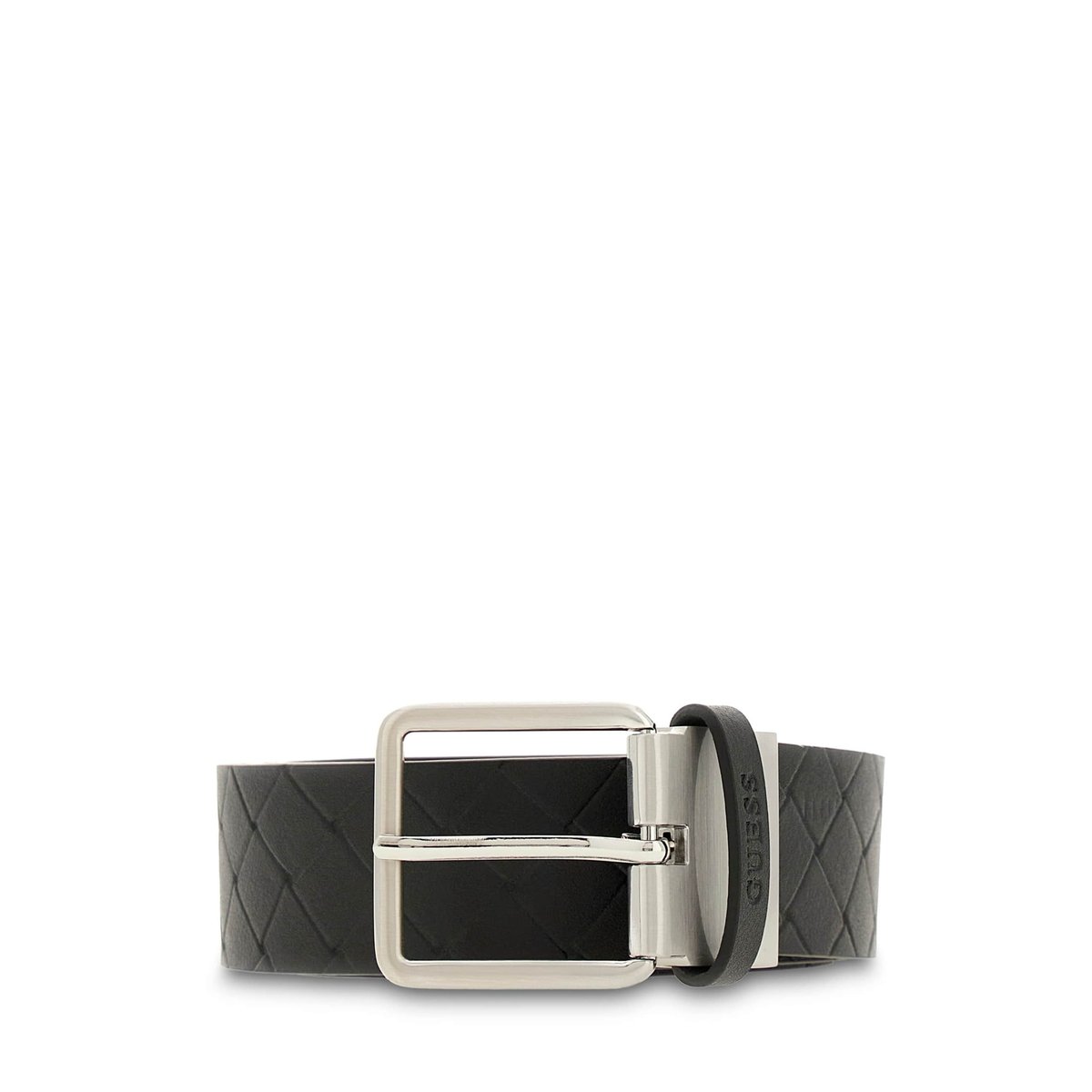 Ceinture Guess En Cuir Véritable Torino noir, GUESS