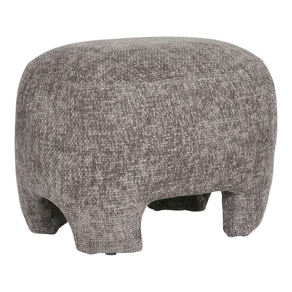 Pouf repose-pieds gris sur 4 pieds BERLIN gris, PIER IMPORT