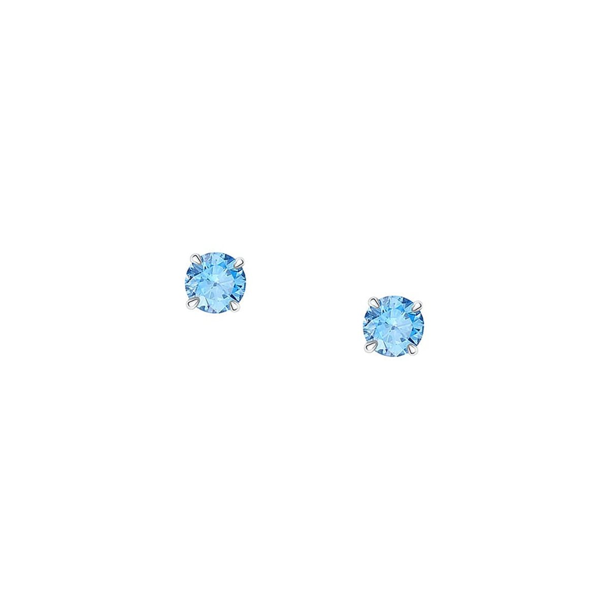 Boucles d'oreilles en Argent/oxyde de zirconium De Zirconium et Oxyde de zirconium argent et bleu, CLEOR