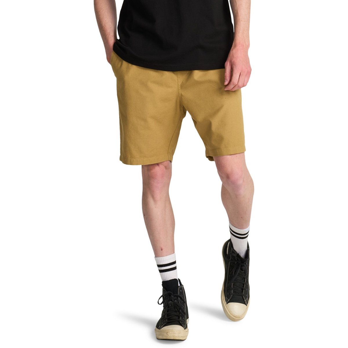 Short taille élastique LARRY LINEN beige khaki, BILLABONG