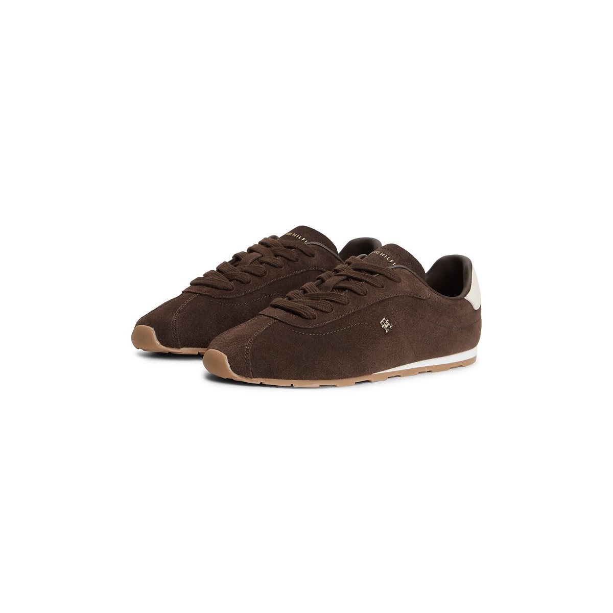 Baskets low profile en cuir suède, THE BELLA marron foncé, TOMMY JEANS