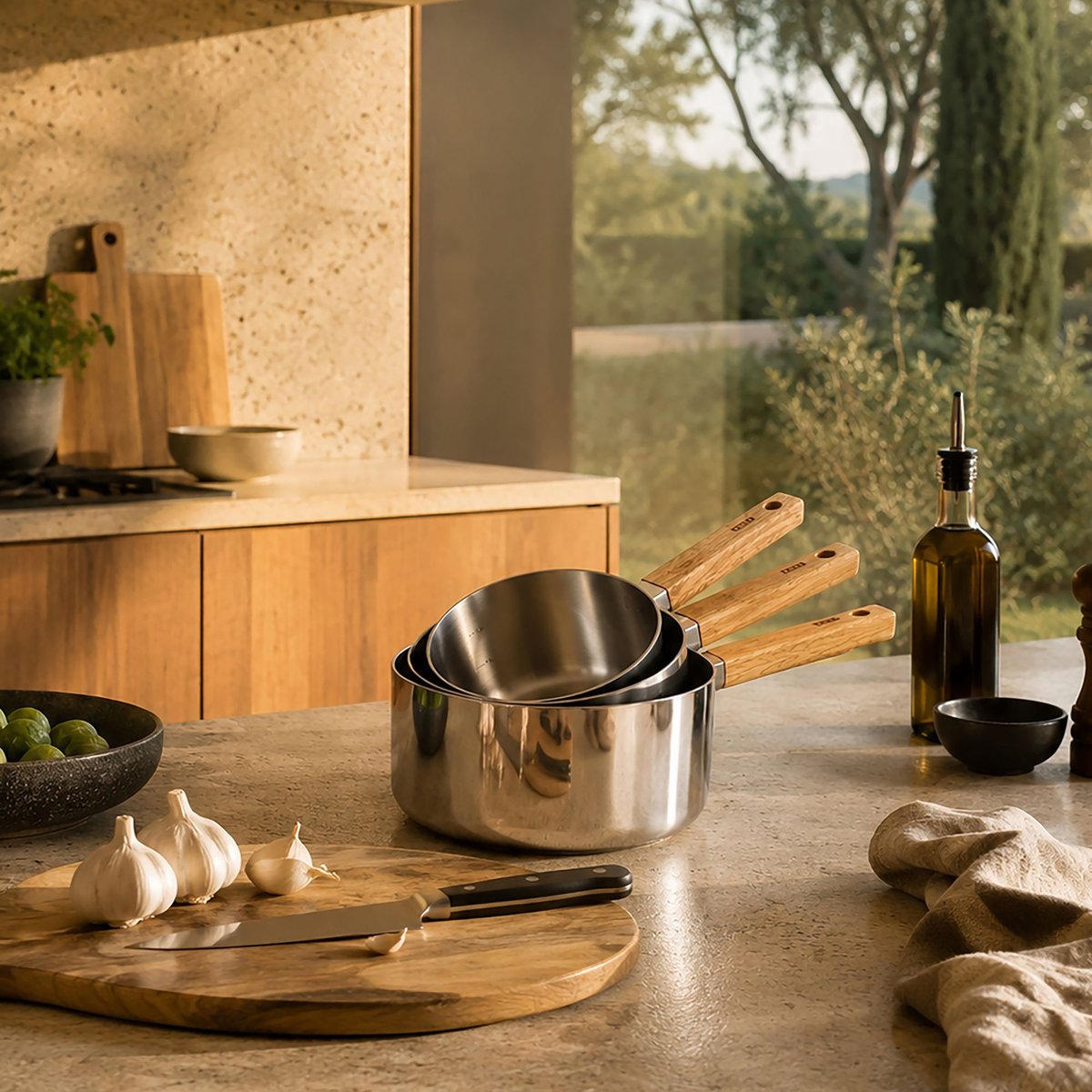 Casserole 20cm en acier inoxydable, ECTOR inox-naturel, OGO LIVING