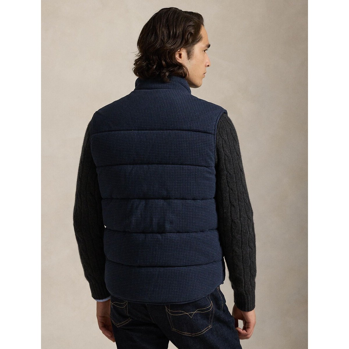 Printed Padded Gilet navy blue, POLO RALPH LAUREN