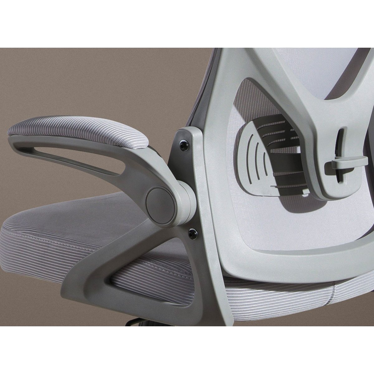 Fauteuil de bureau pivotant tissu gris, ANGEL CERDA