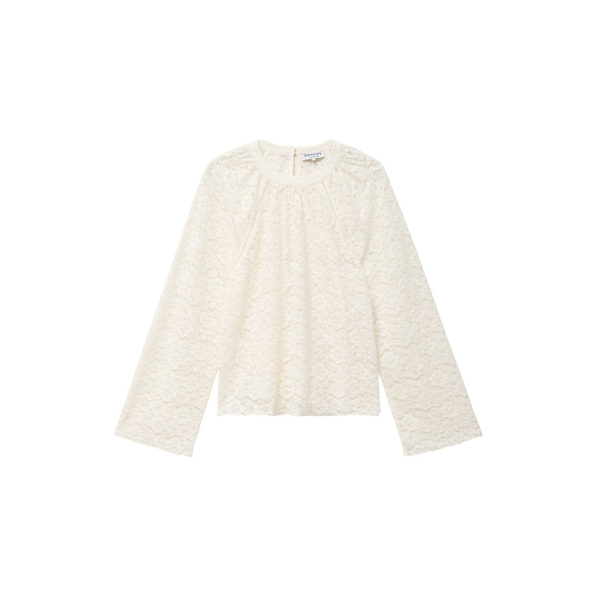 Blouse droite en dentelle ecru, BONOBO
