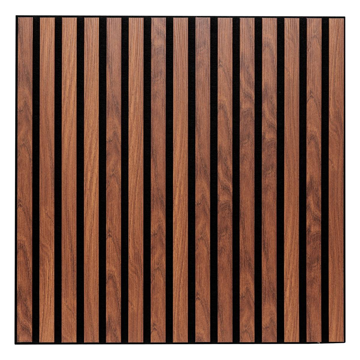 Panneau décoratif mural 60x60cm COLVA marron tonka, ATMOSPHERA