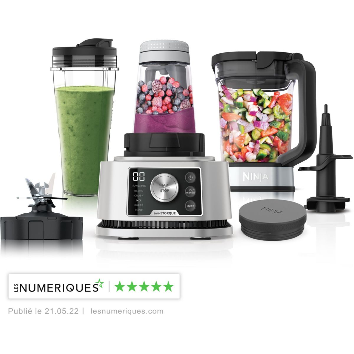 Blender Foodi Power Nutri 3-en-1 CB350EU chromã©, NINJA