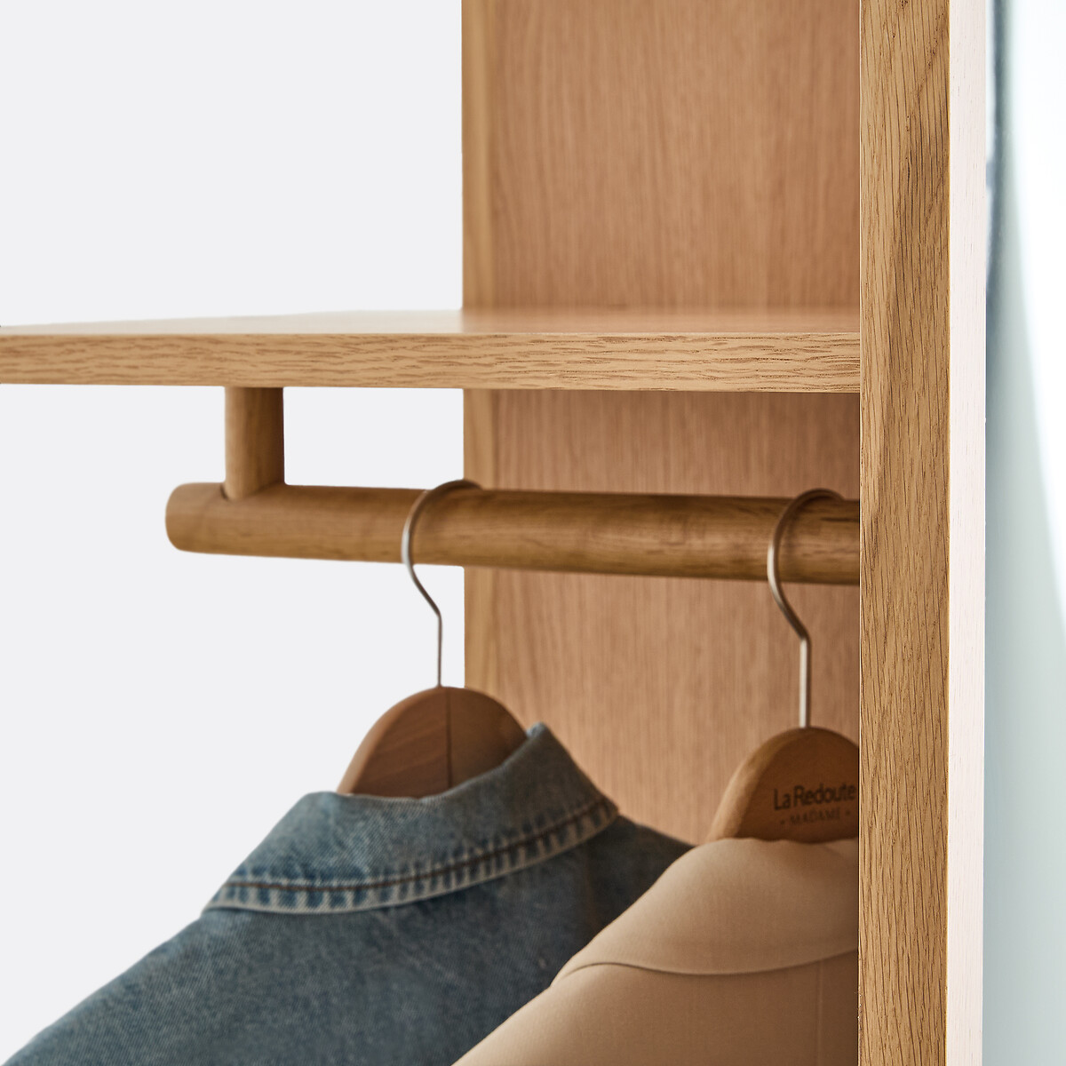 Vestiaire d'entrée réversible avec miroir, Senssia plaqué chêne, LA REDOUTE INTERIEURS