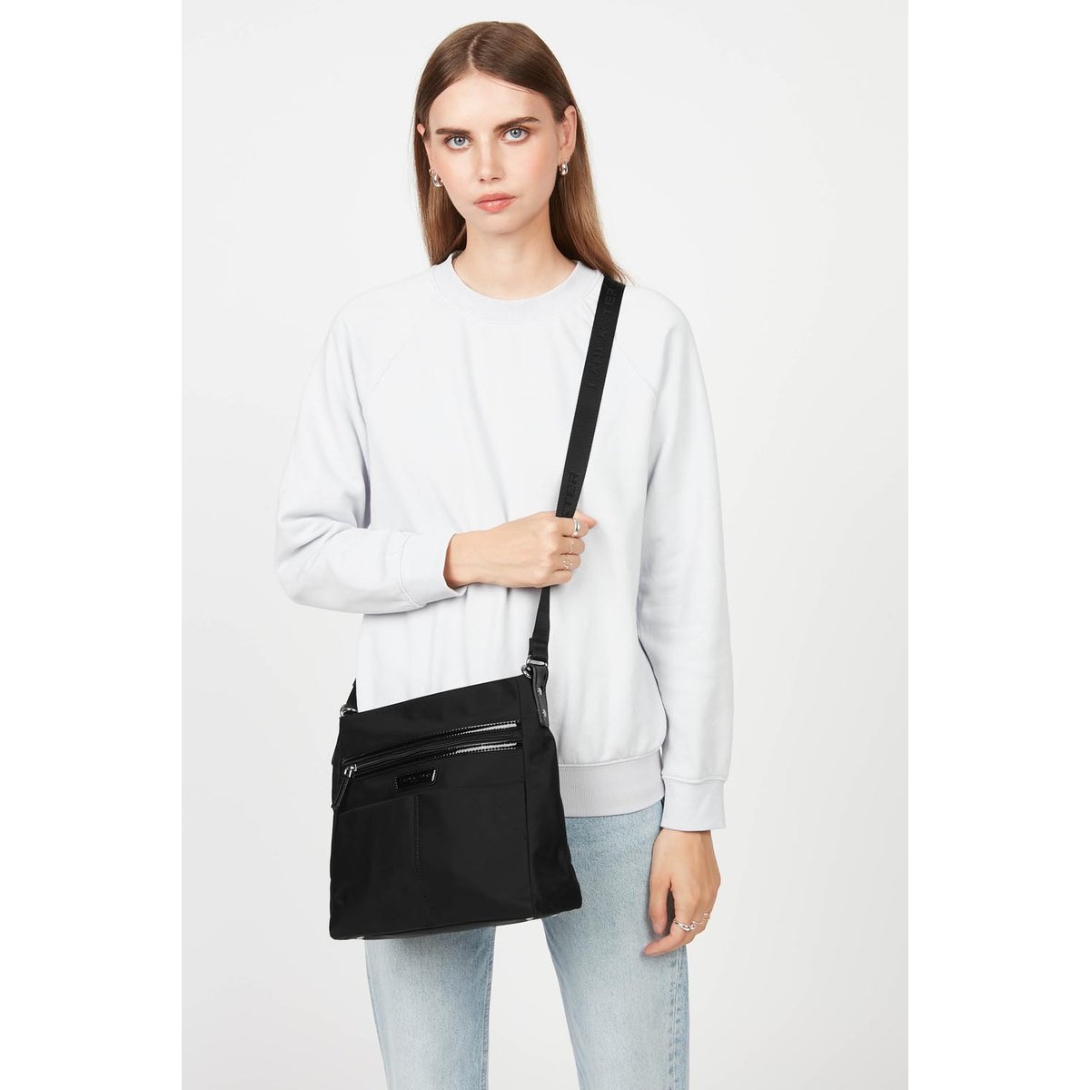 Sac besace BASIC VERNI noir, LANCASTER