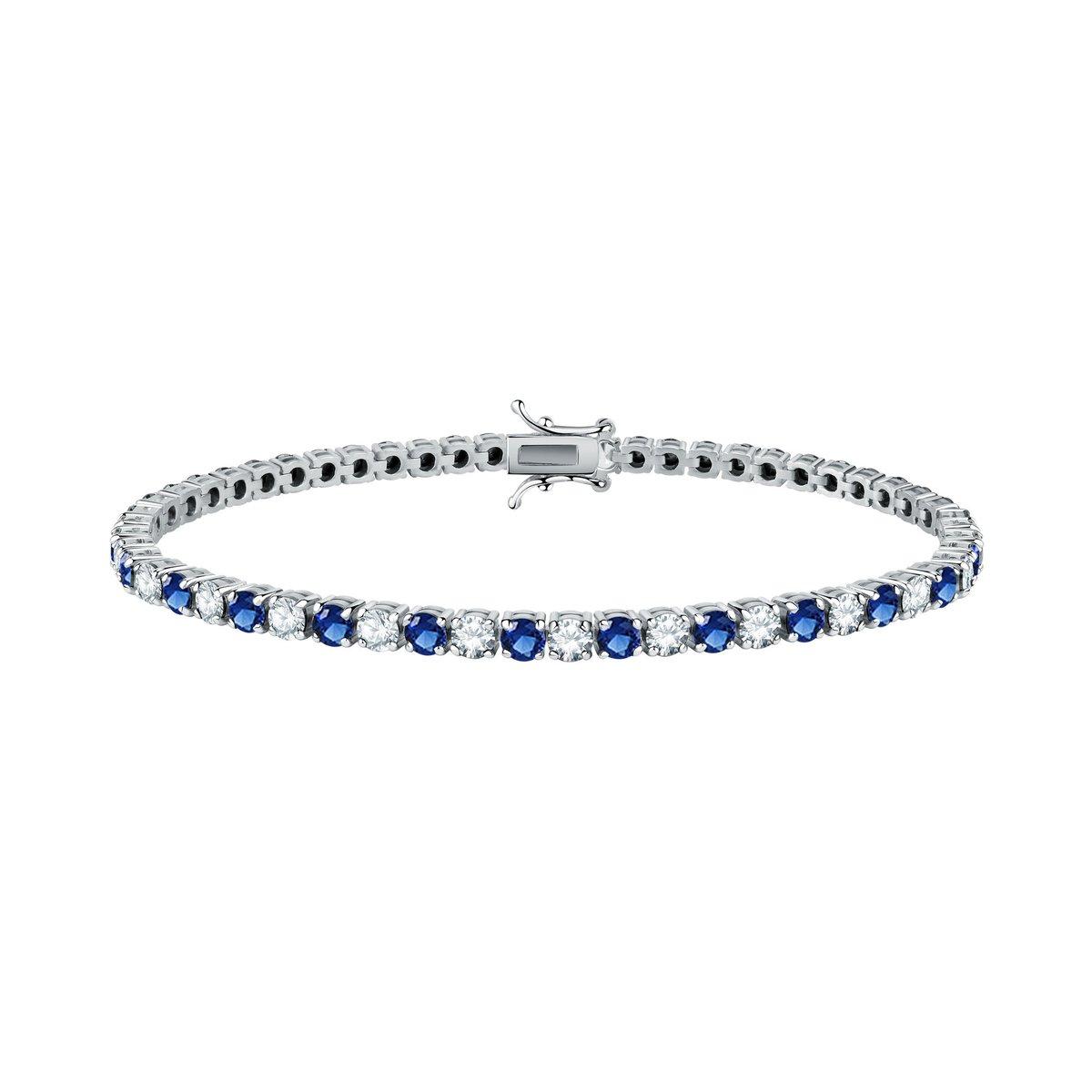 Bracelet B-TENNIS blue,silver, BLUESPIRIT