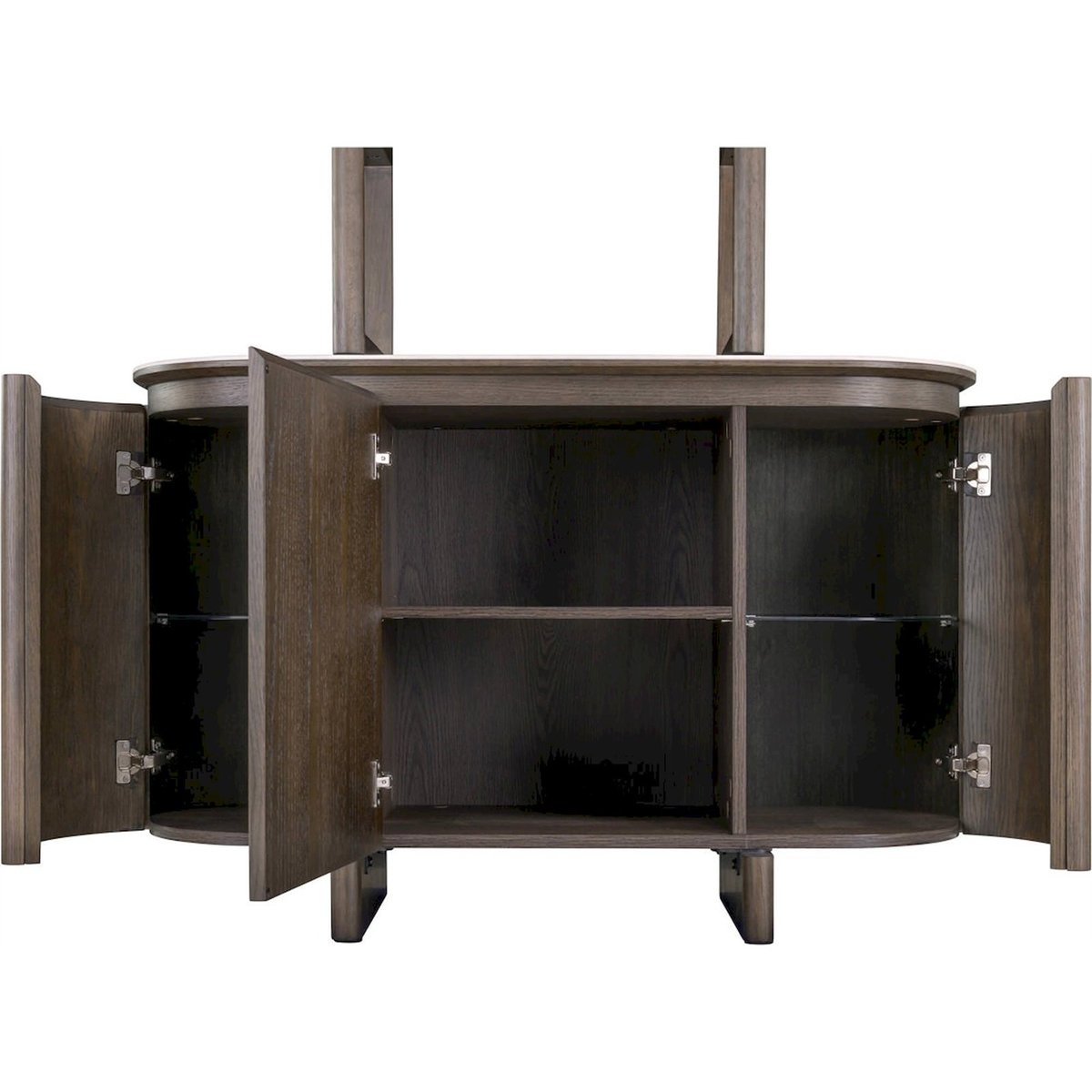 Vitrine en bois, Plateau en céramique marron, RECOLLECTION