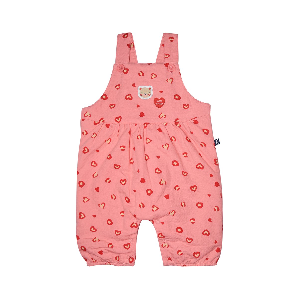 Tshirt salopette rosie long naissance rose, SUCRE D'ORGE