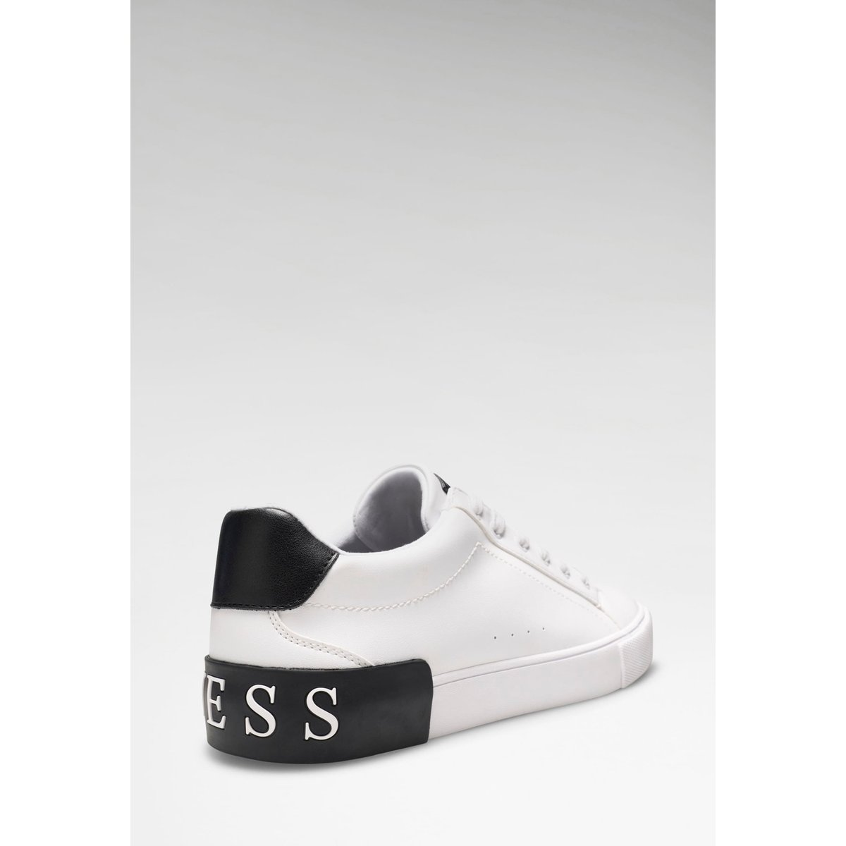 Baskets Pancho En Cuir Synthétique blanc, GUESS