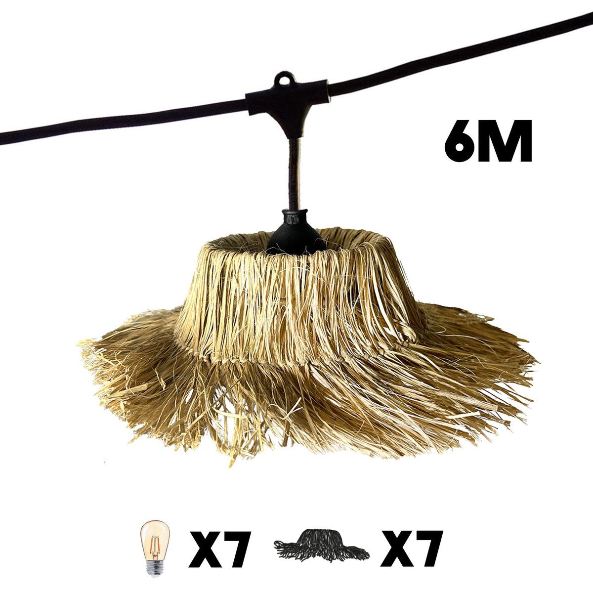 Guirlande connectable E27 TAHITI LIGHT CONNECTABLE beige, LUMISKY