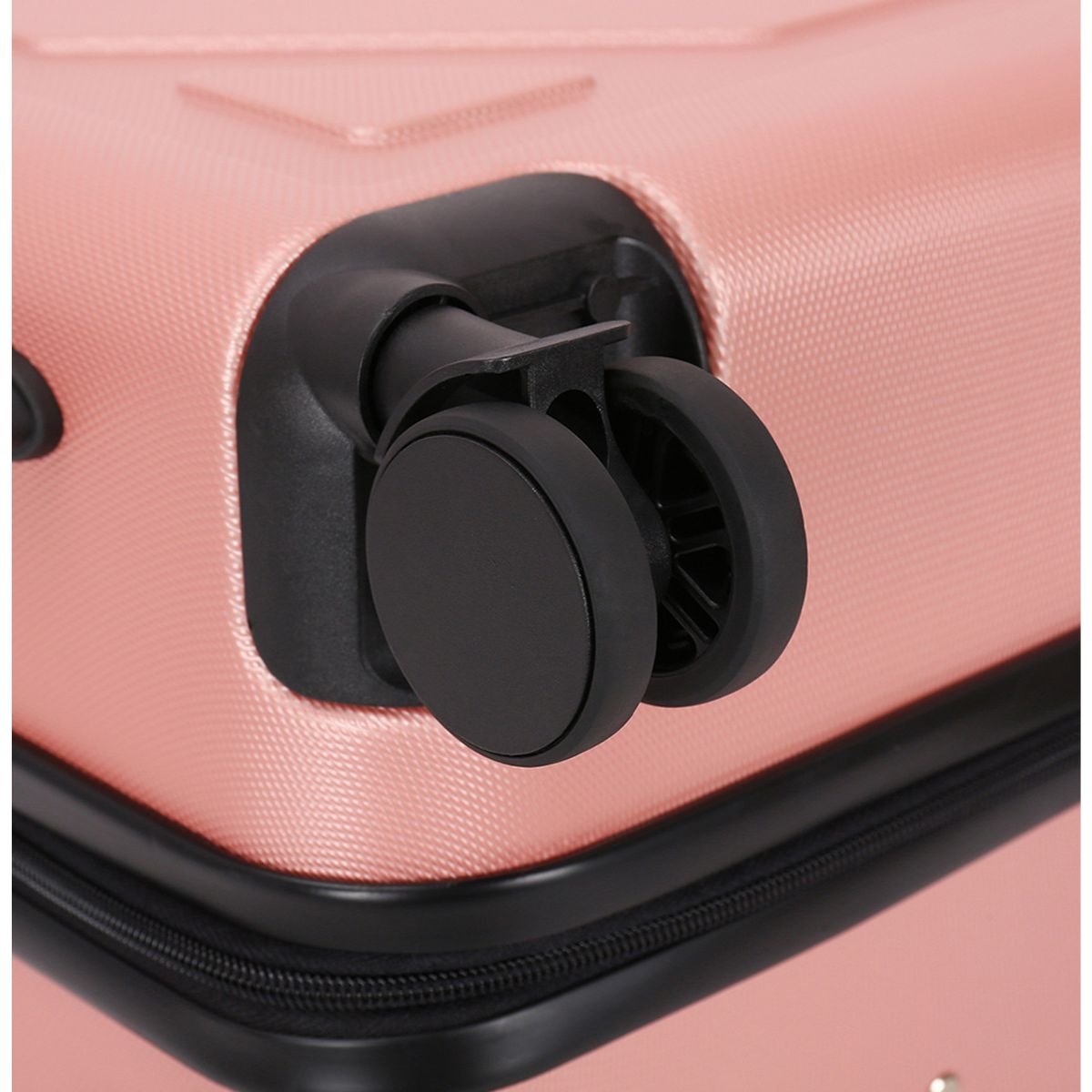Valise Grande taille 4 roues 75cm ABS - DOWNTOWN - DEELUXE rose, DEELUXE